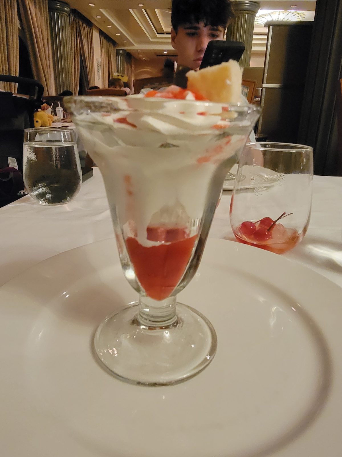 A parfait for dessert that evening