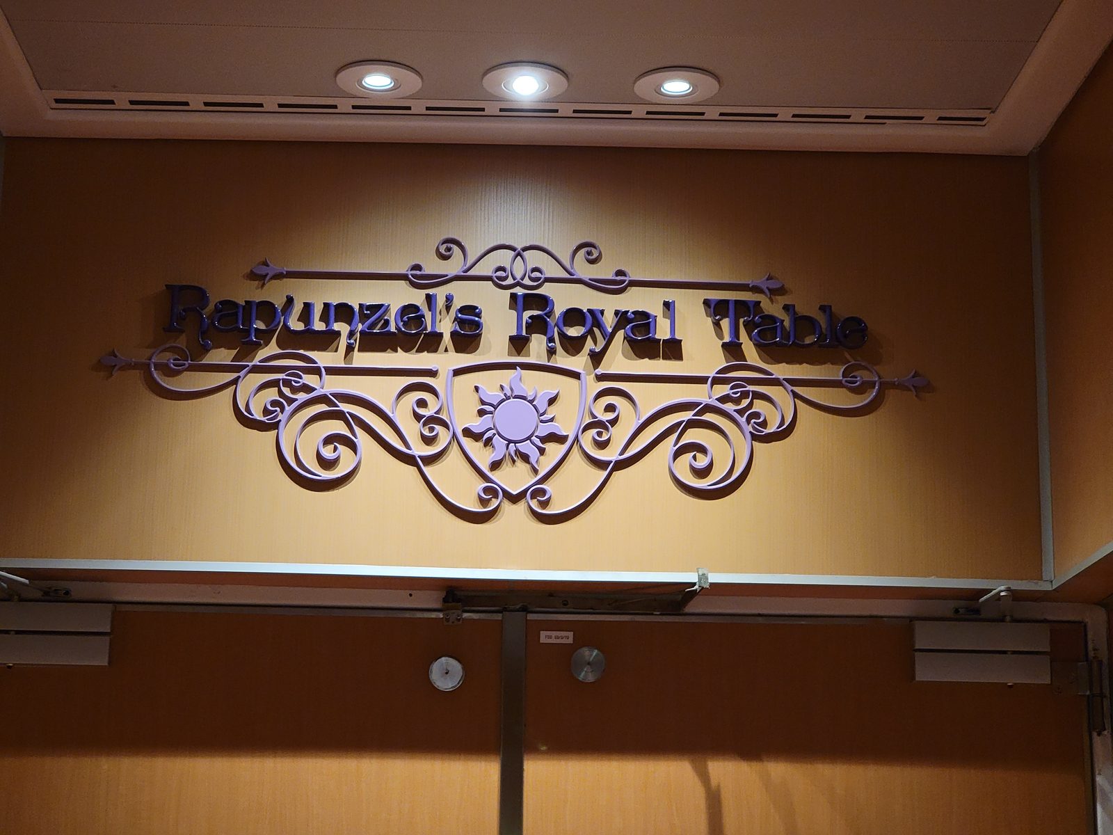 The sign for Rapunzel's Royal Table