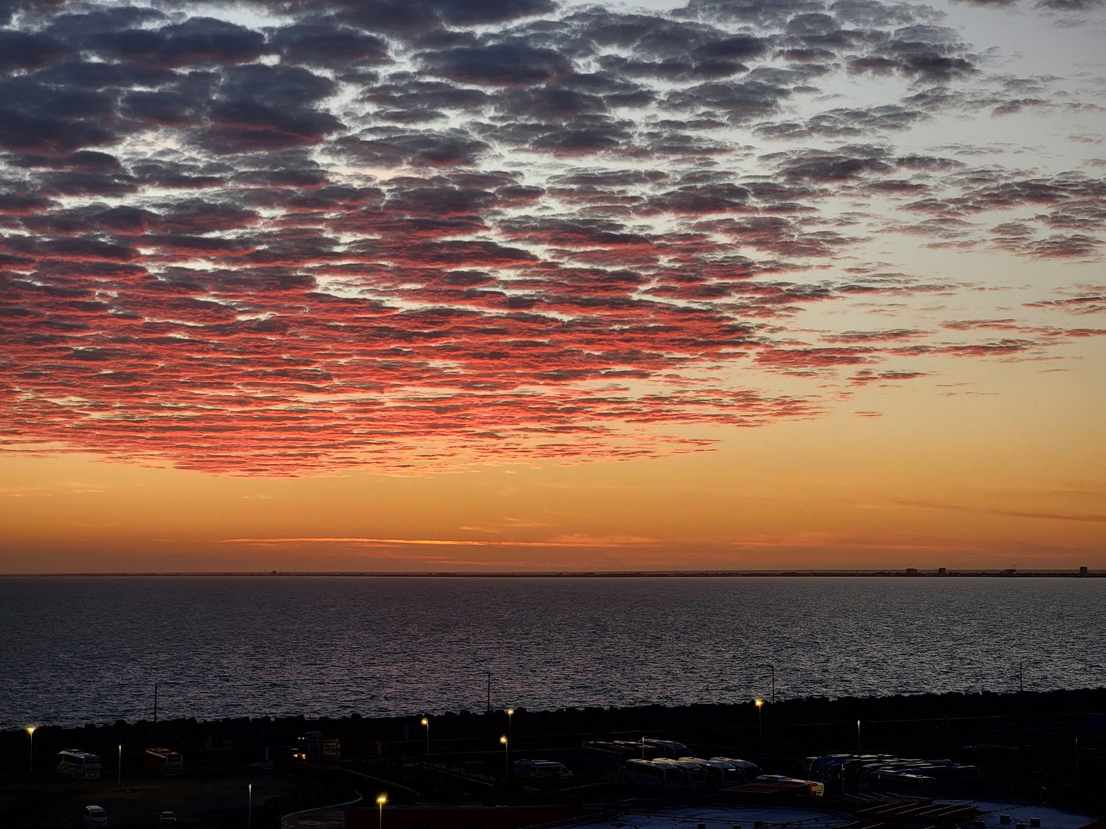 Sunrise coming into Progreso