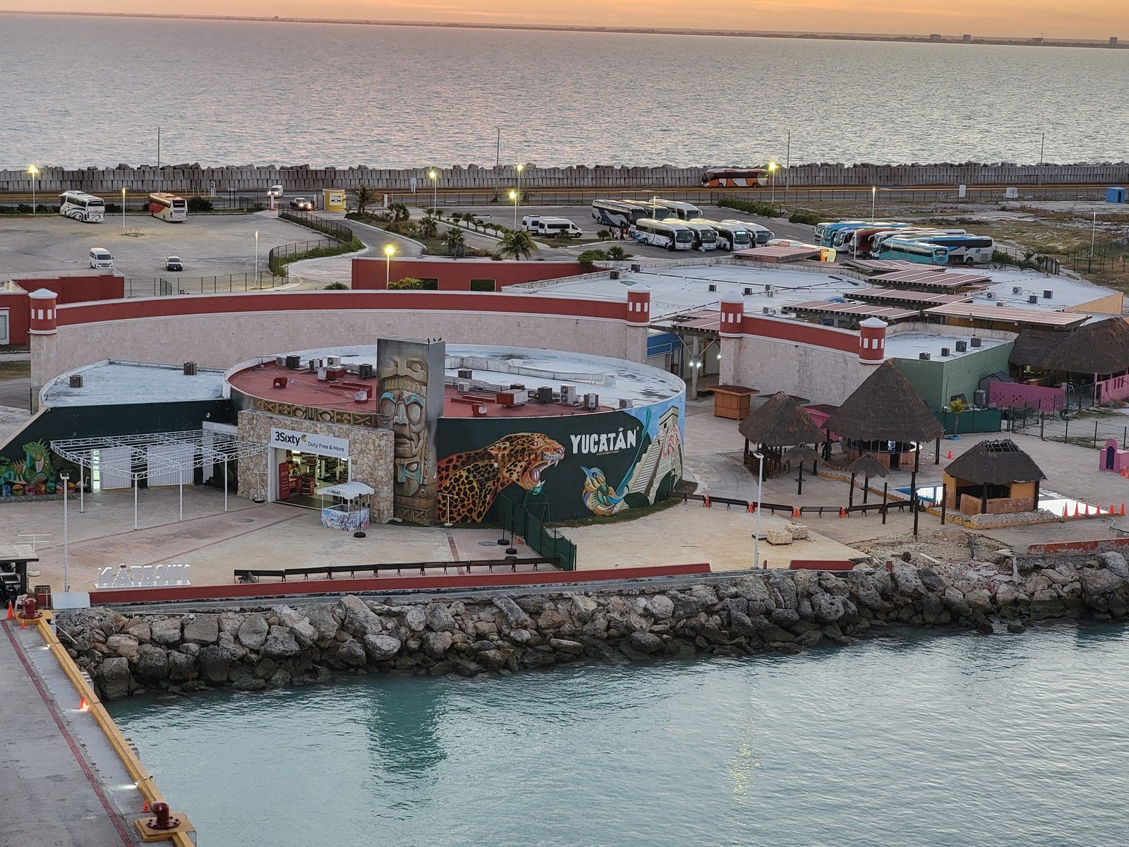 The port at Progreso from the ship