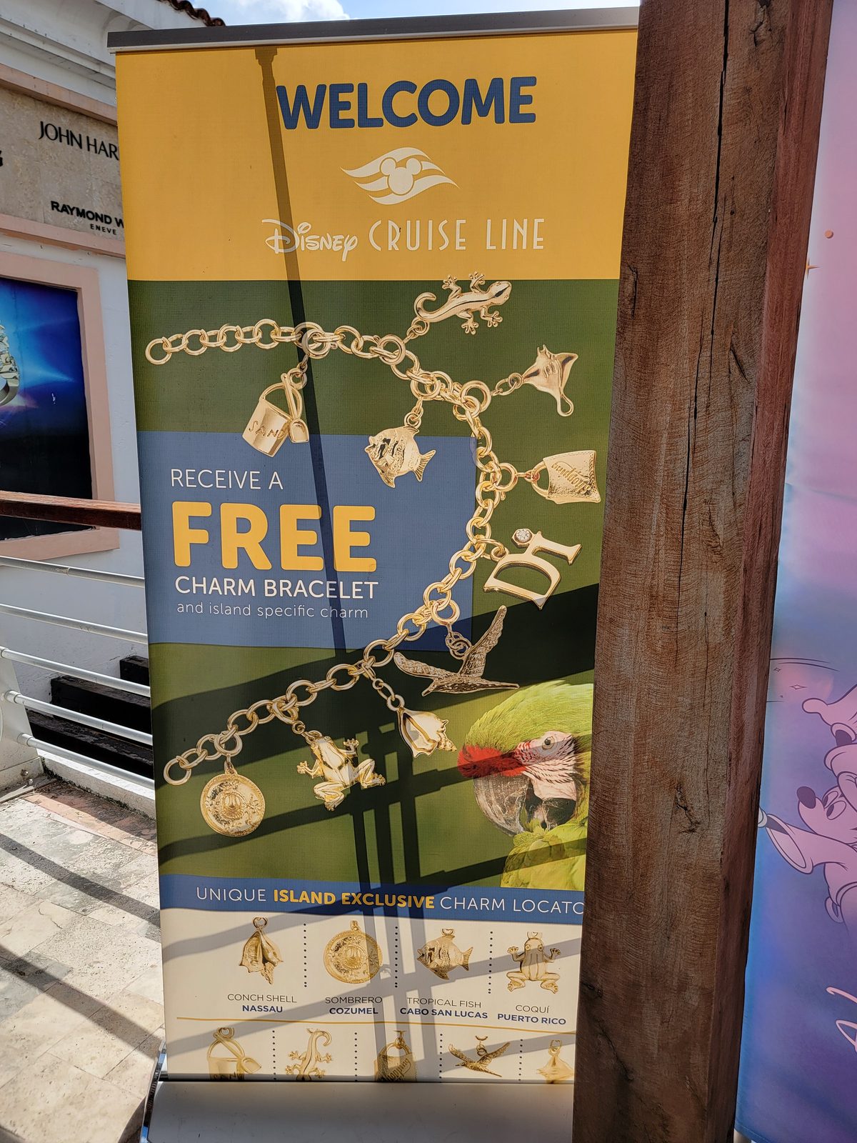 A shop offering a free charm bracelet