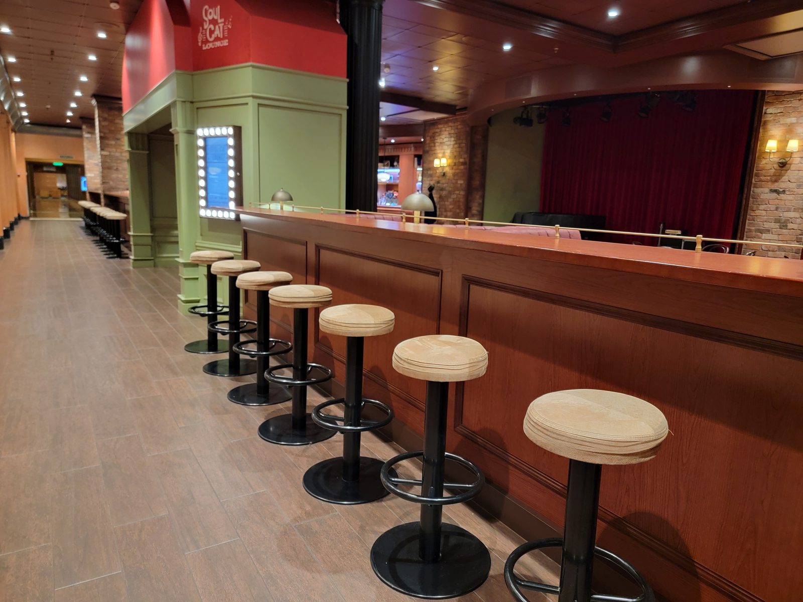 The bar in the Soul Cat Lounge