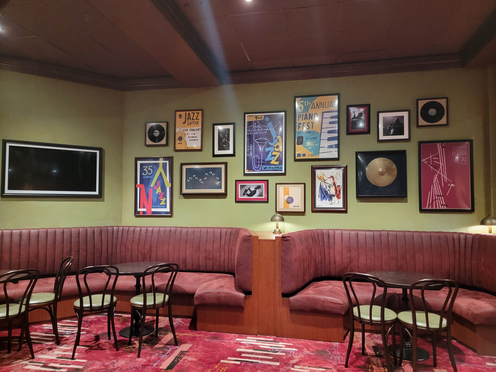 Booths in the Soul Cat Lounge