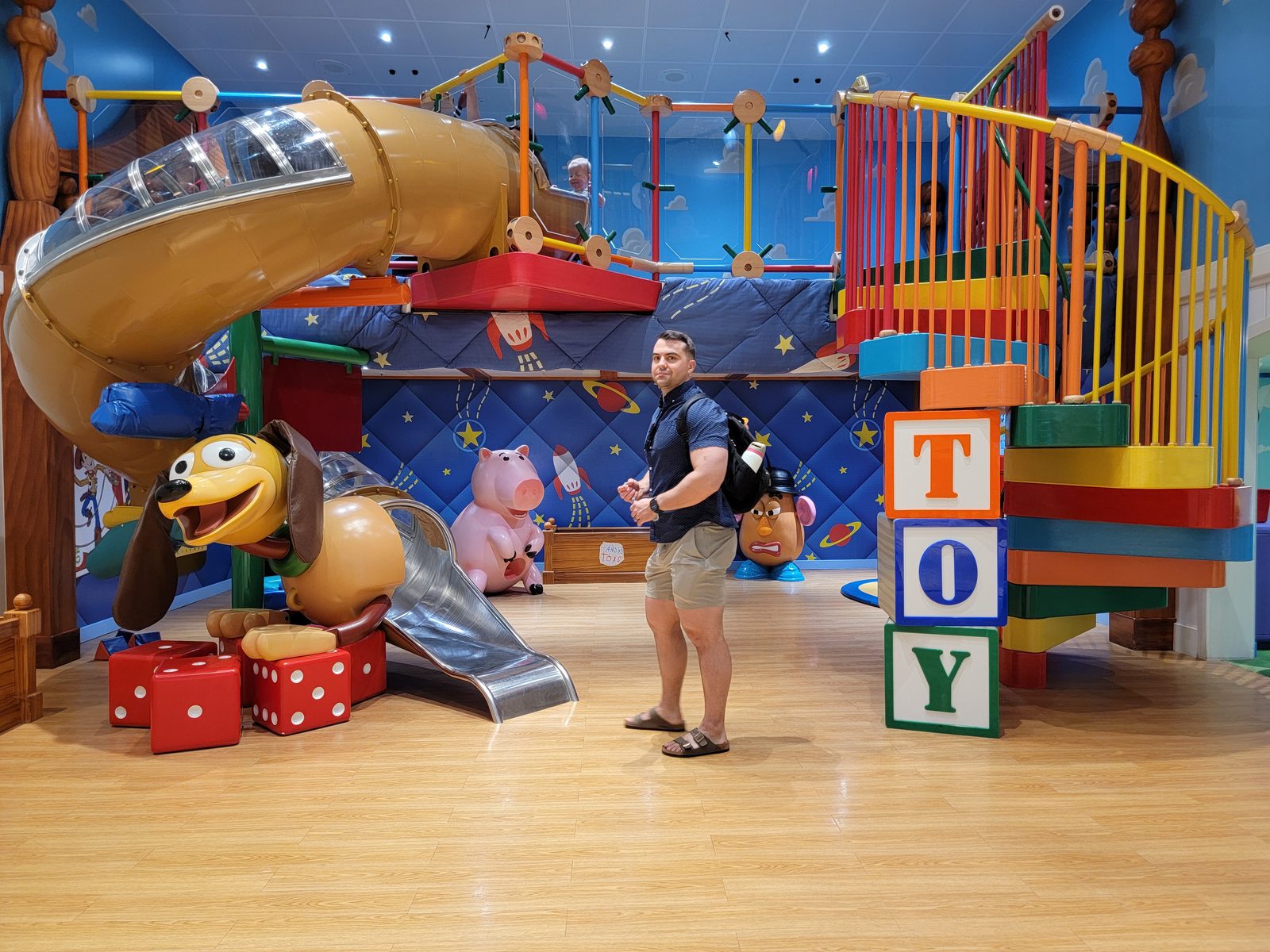 Andy's Room, the Toy Story-themed play area, early morning