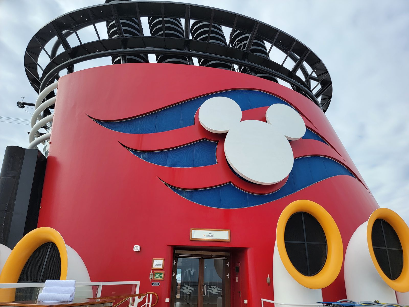 The Magic's red funnel with the Mickey ears