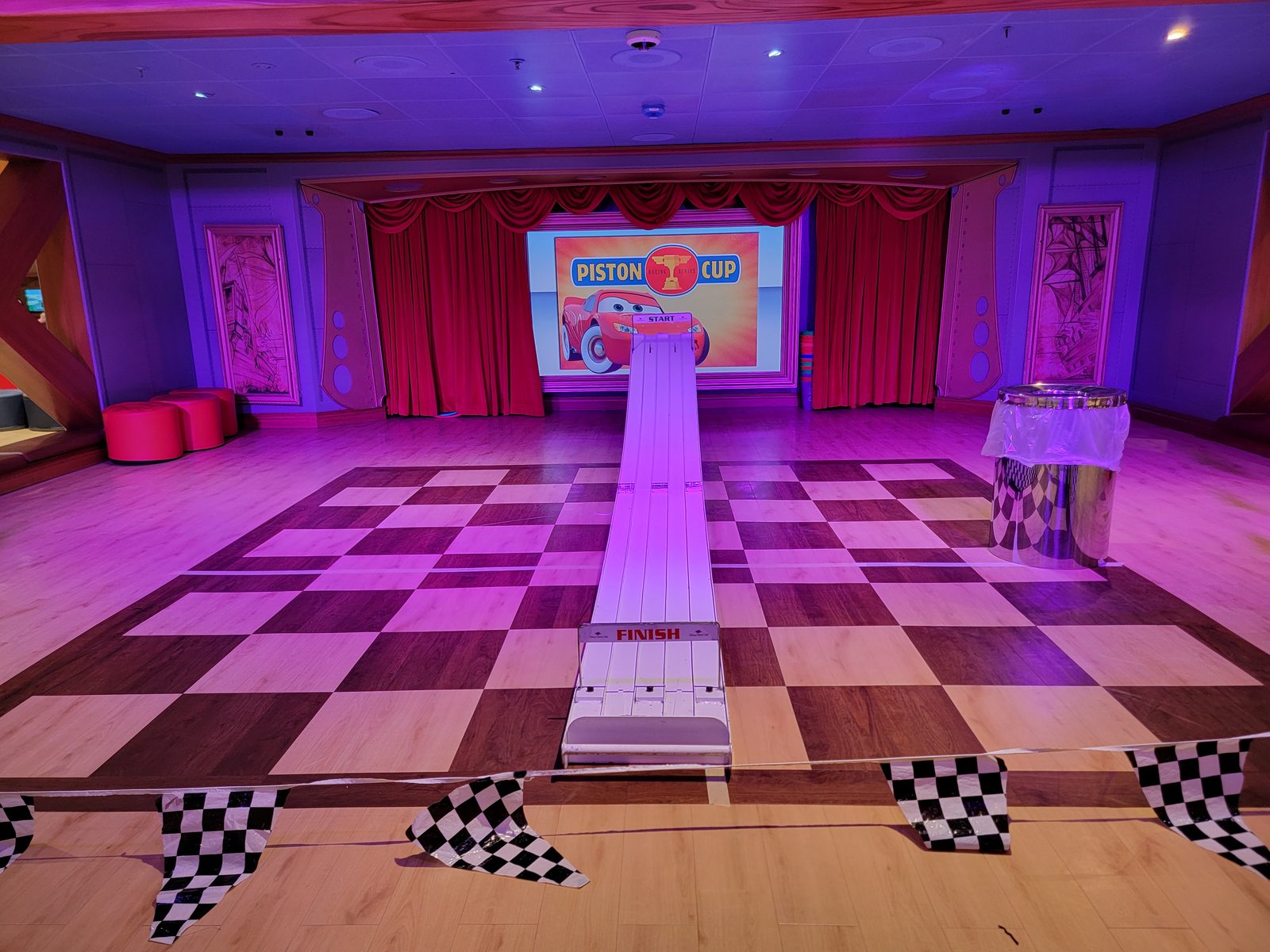 The Mickey Mouse Club stage, set for a show