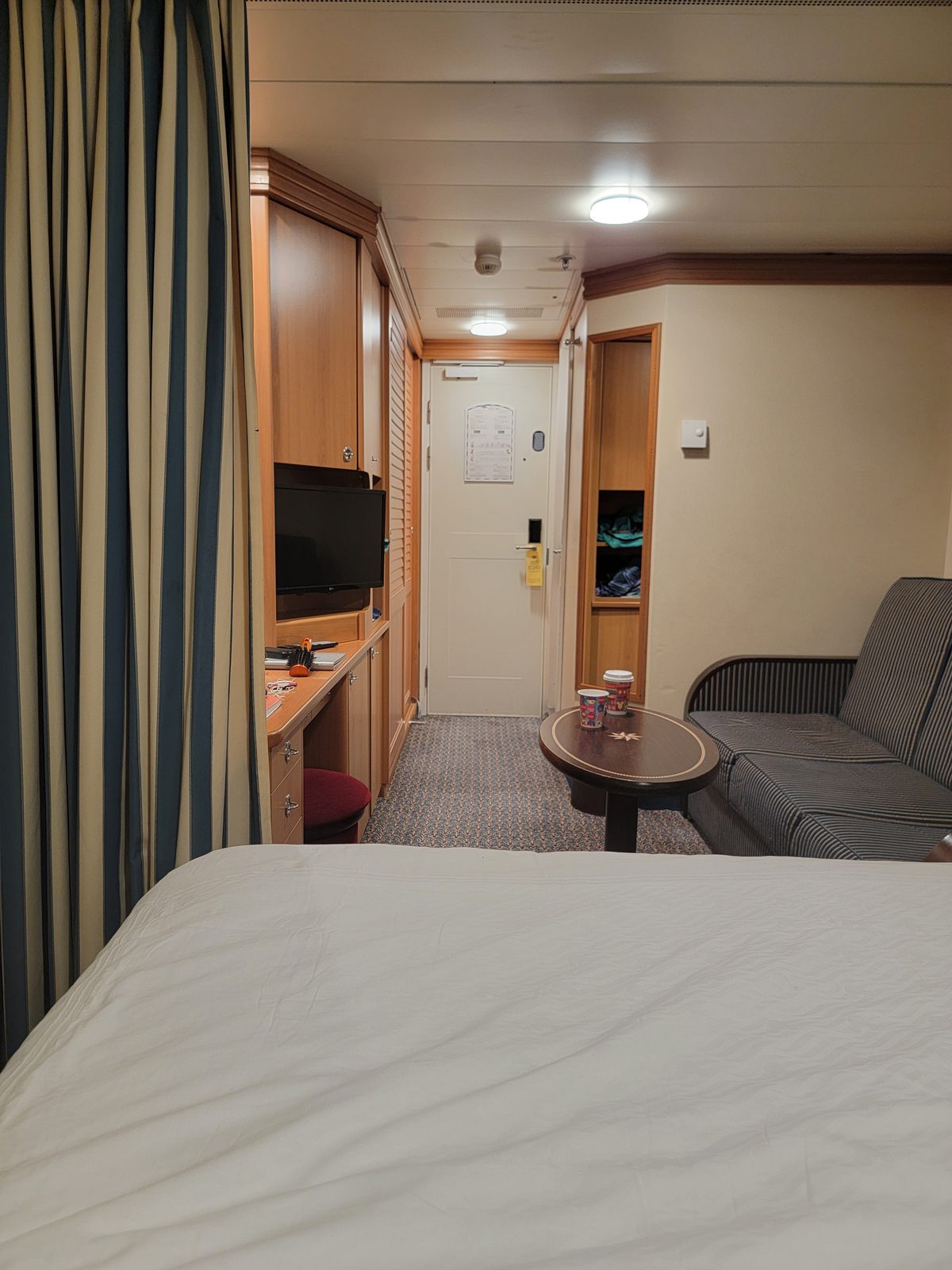Back in the stateroom before dinner