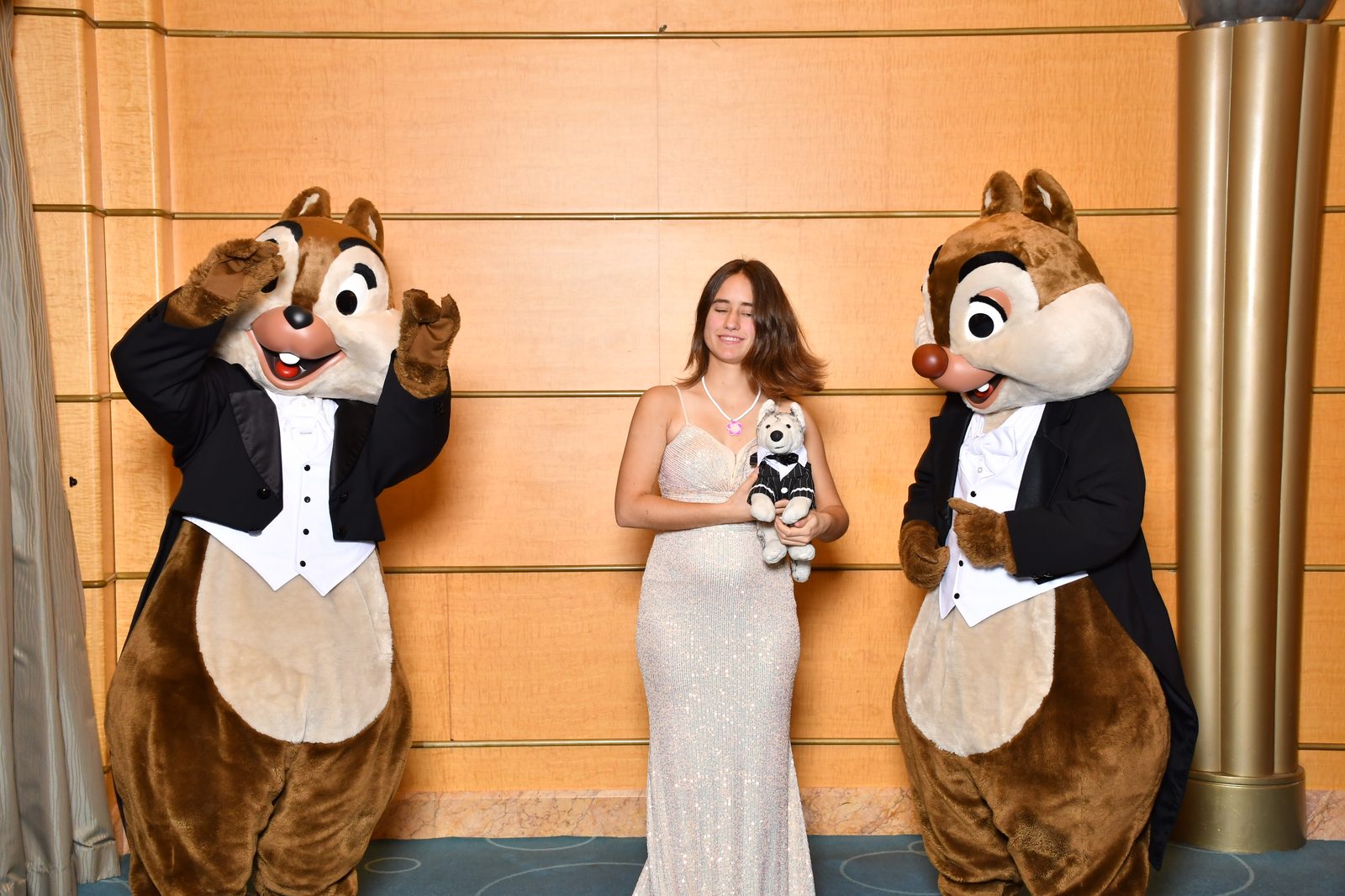 Chip and Dale in their tuxedos with Lisa and Bob on Formal Night