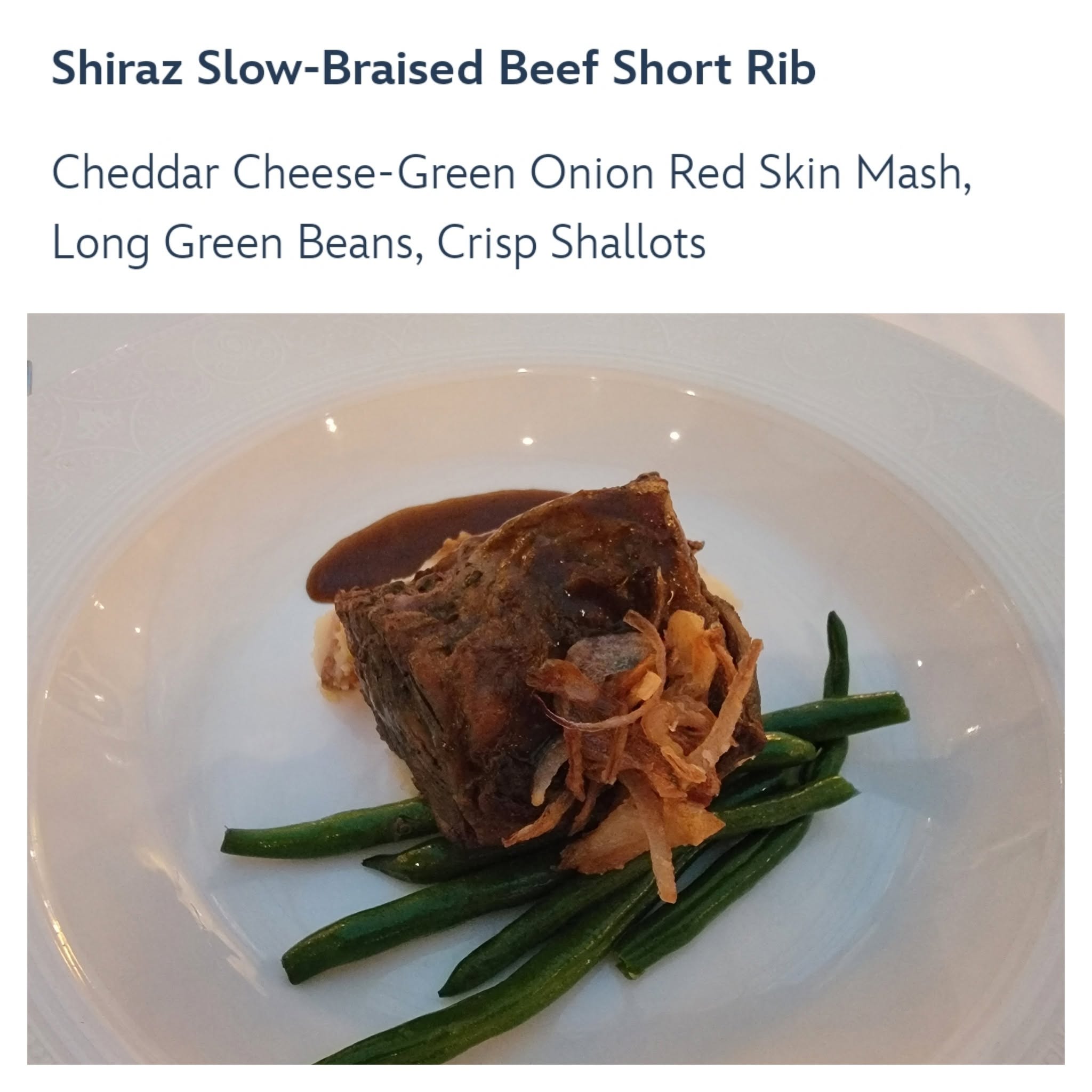 Shiraz braised short rib at Triton's
