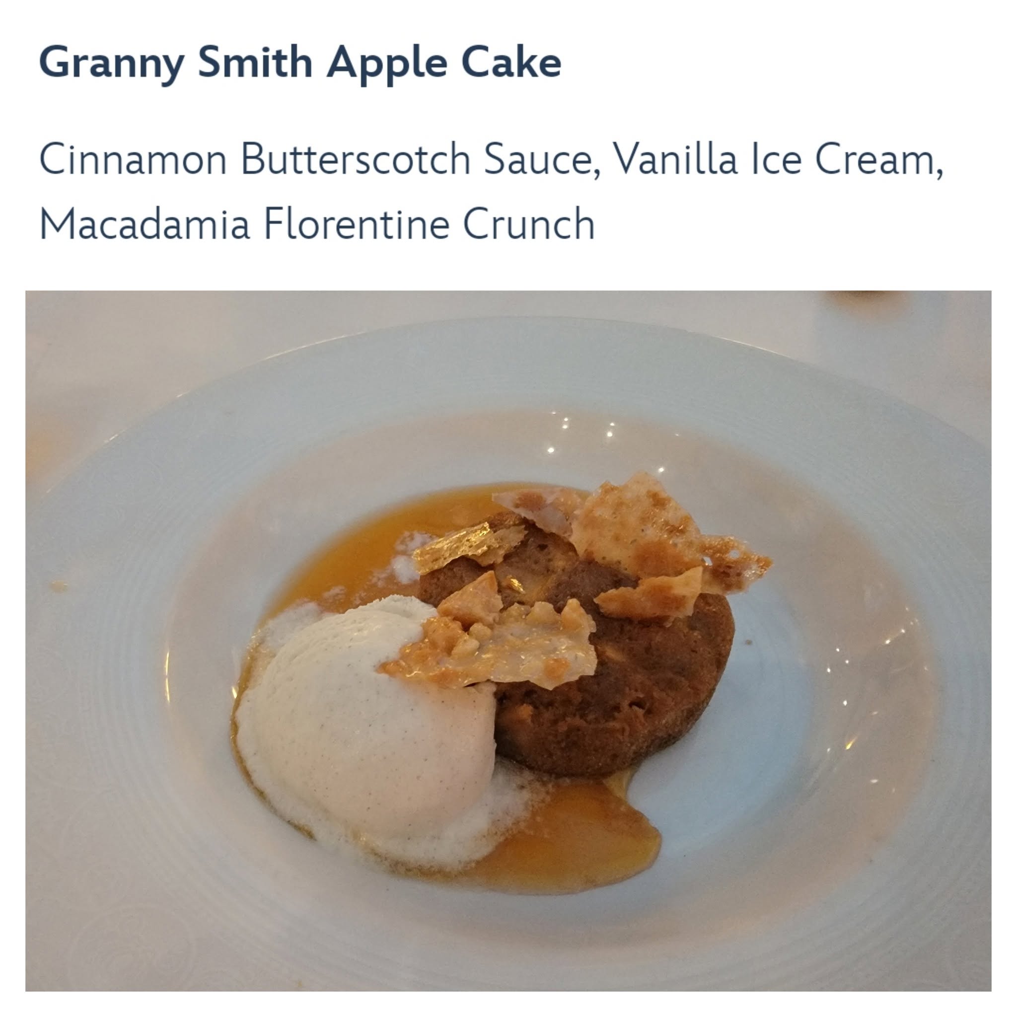 Granny Smith apple cake at Triton's