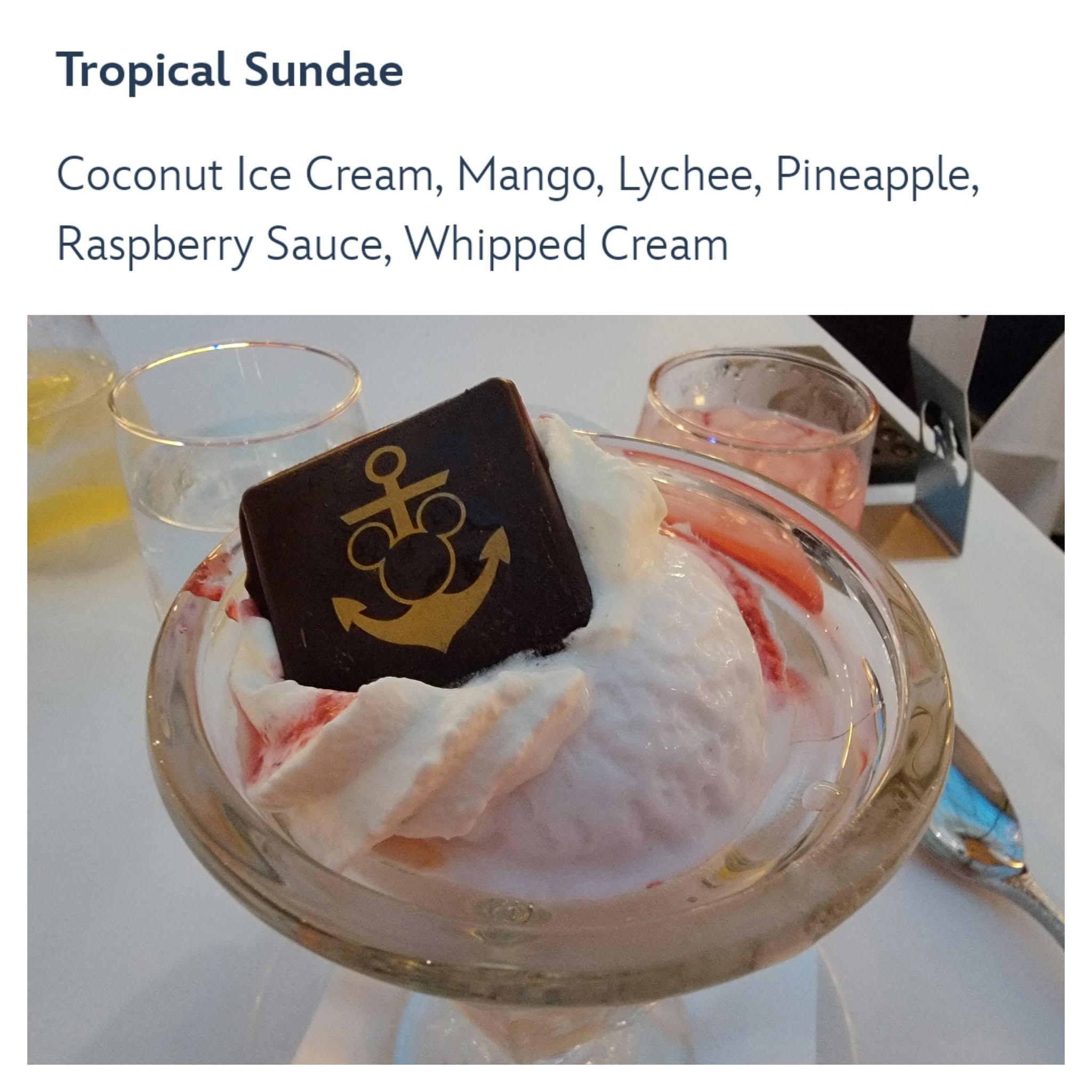 Tropical sundae at Triton's