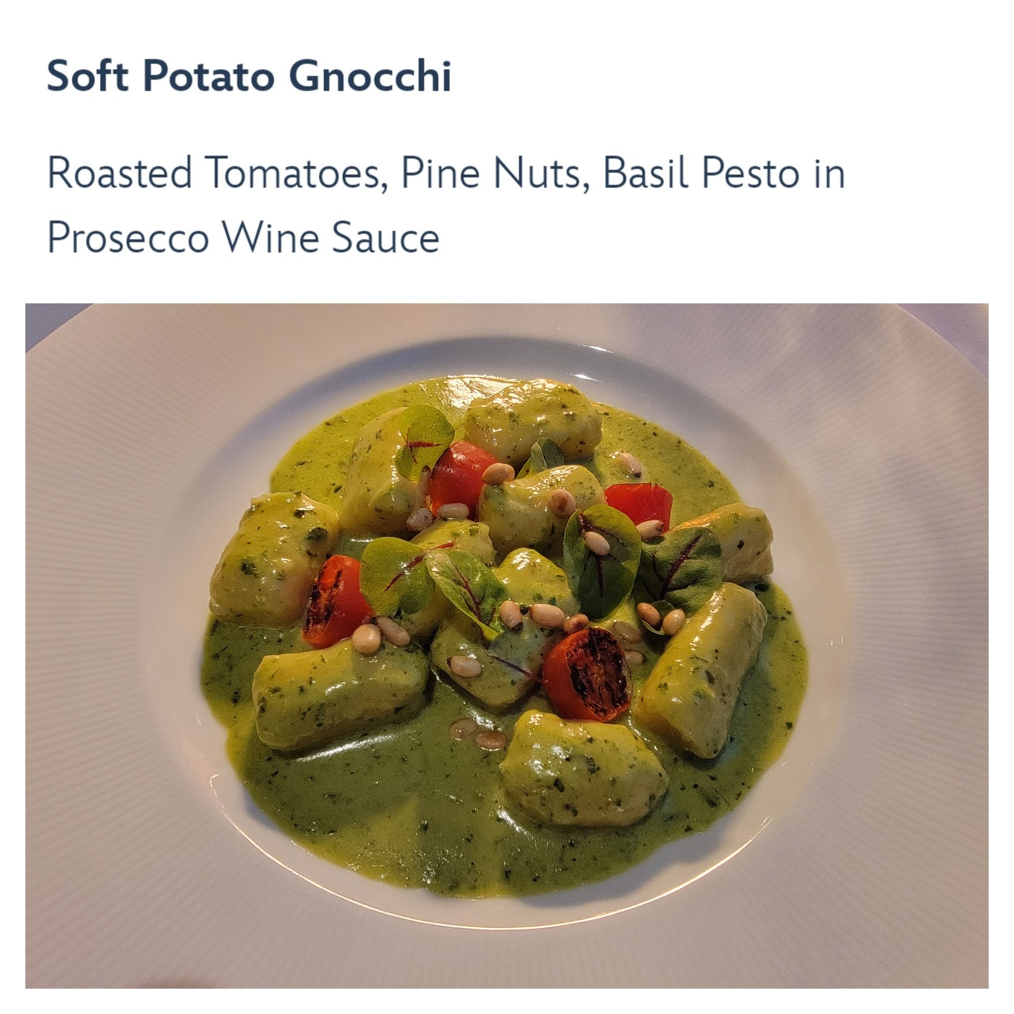 Potato gnocchi at Palo