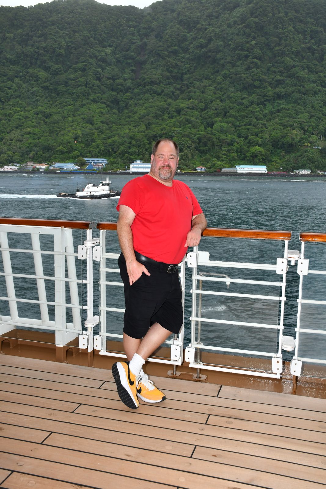 Michael on deck in Pago Pago
