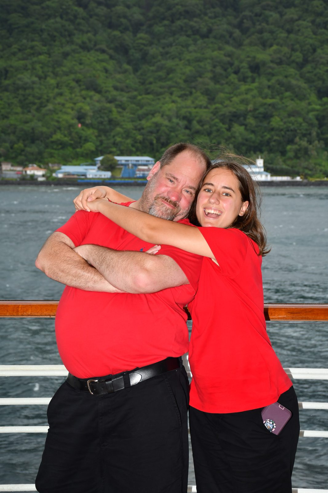 Lisa and Michael on deck in Pago Pago