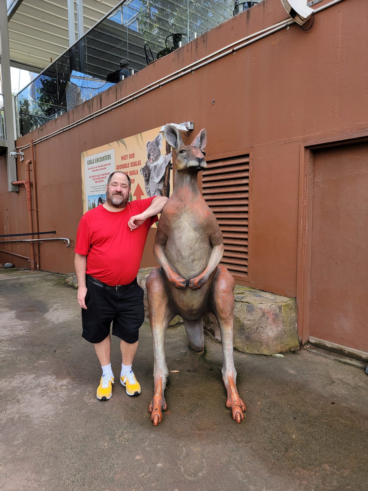 Michael and Kathy with a kangaroo