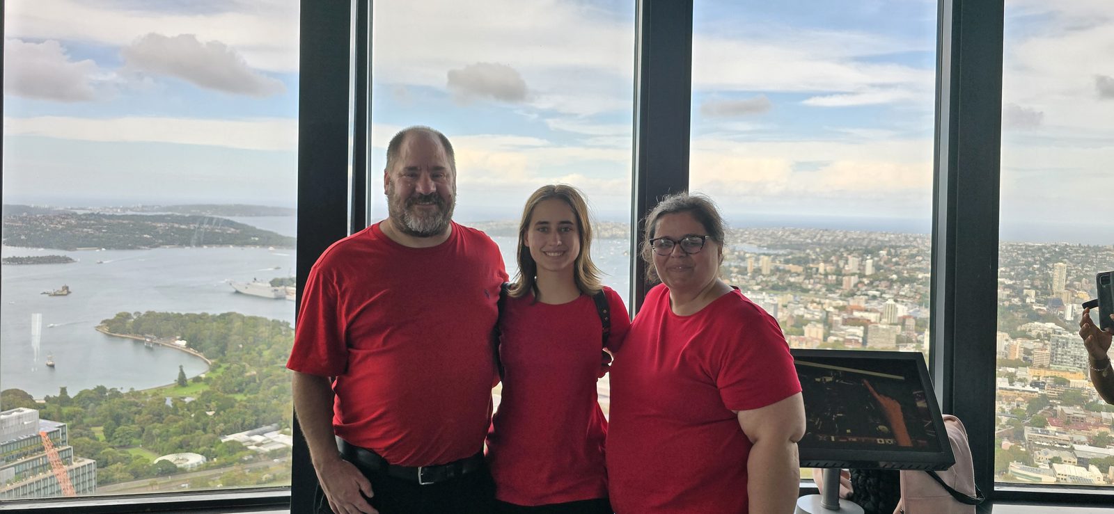 Michael, Kathy and Lisa above Sydney
