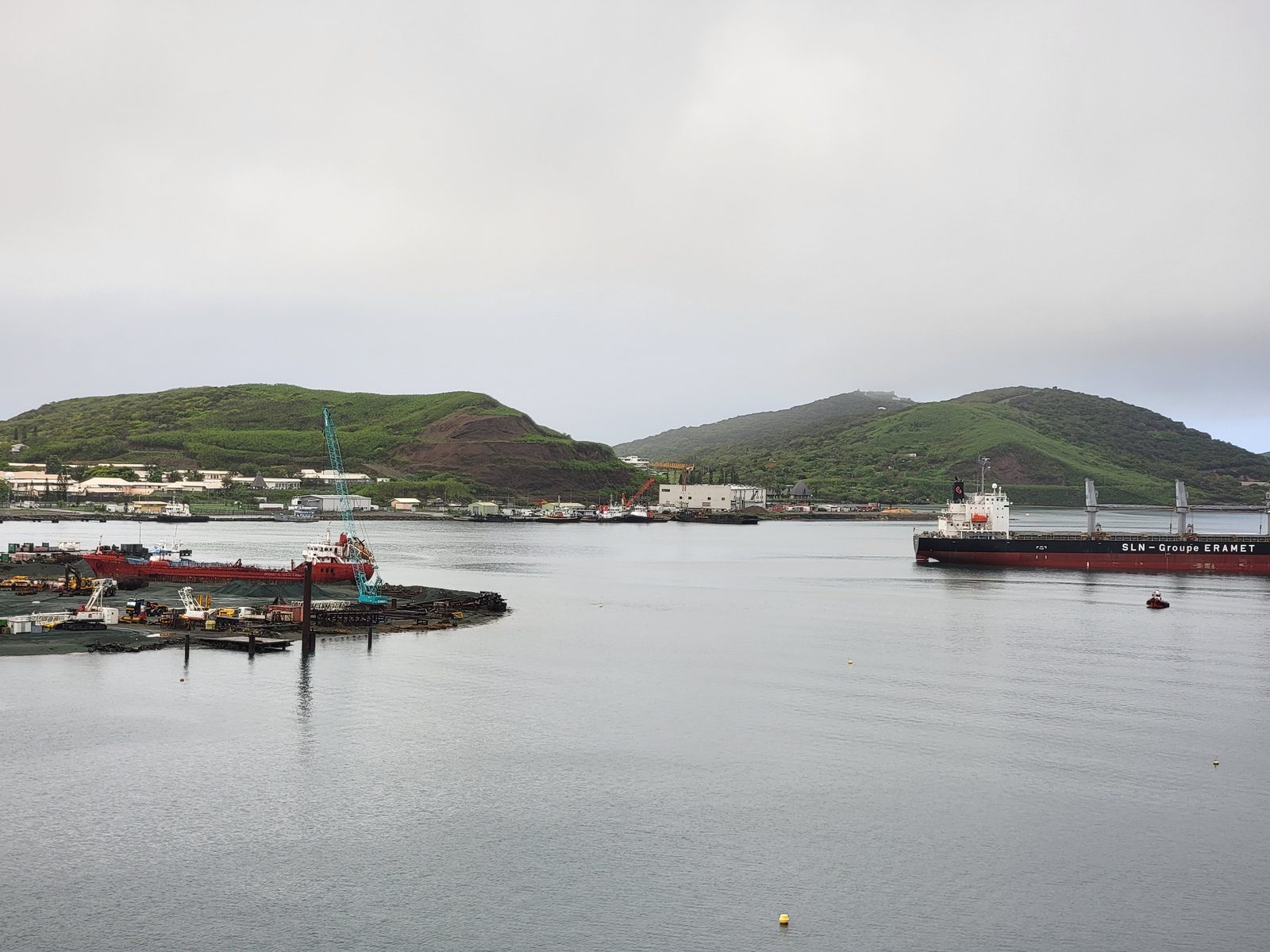 Overcast morning arrival in Nouméa