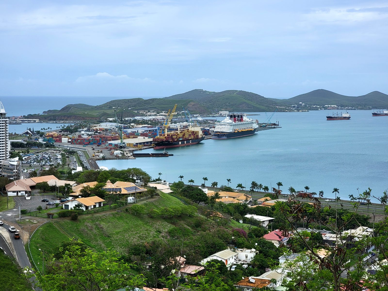 Nouméa harbor from Notre-Dame du Pacifique