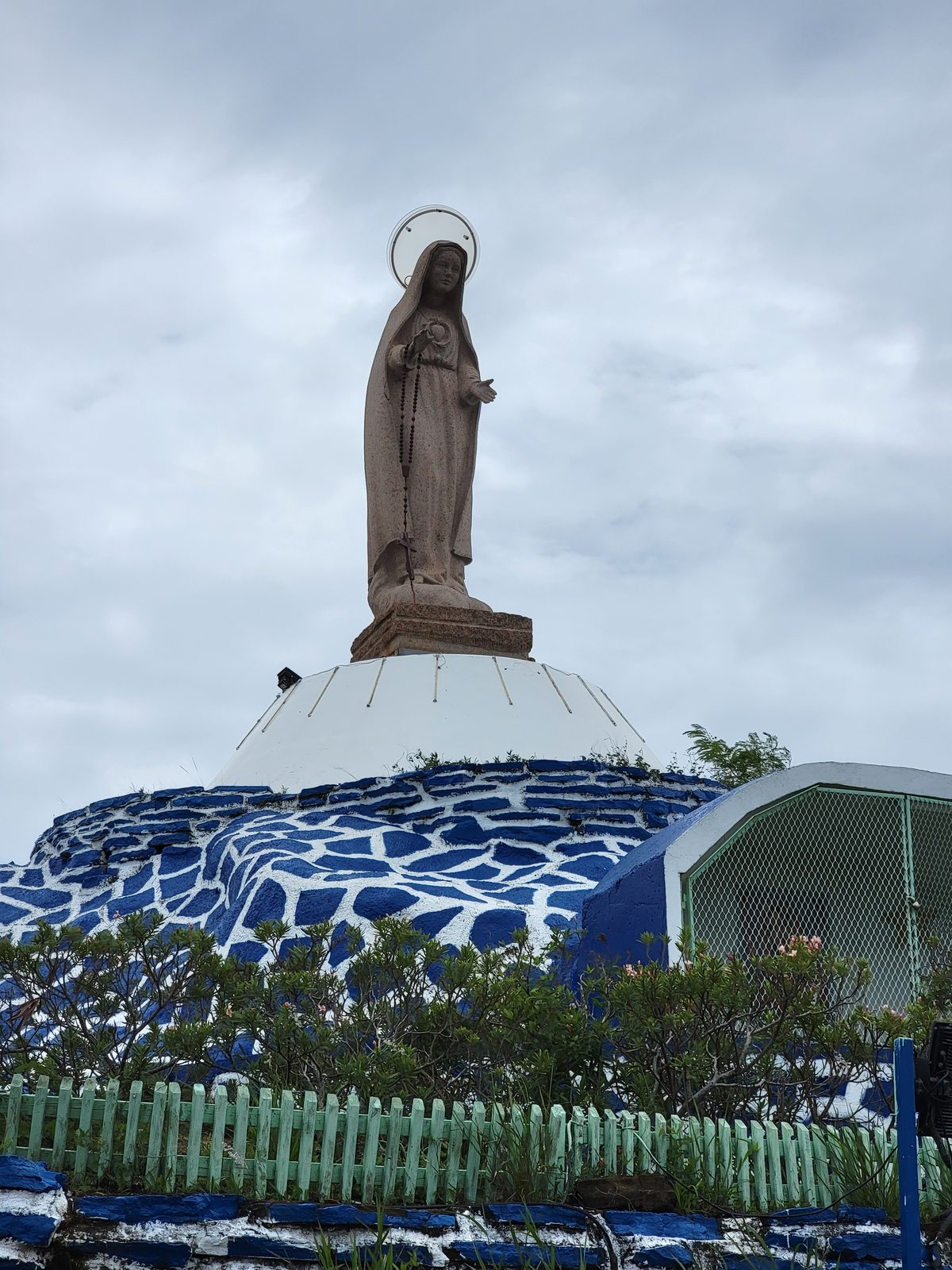 A shrine to Mary looking over the harbour