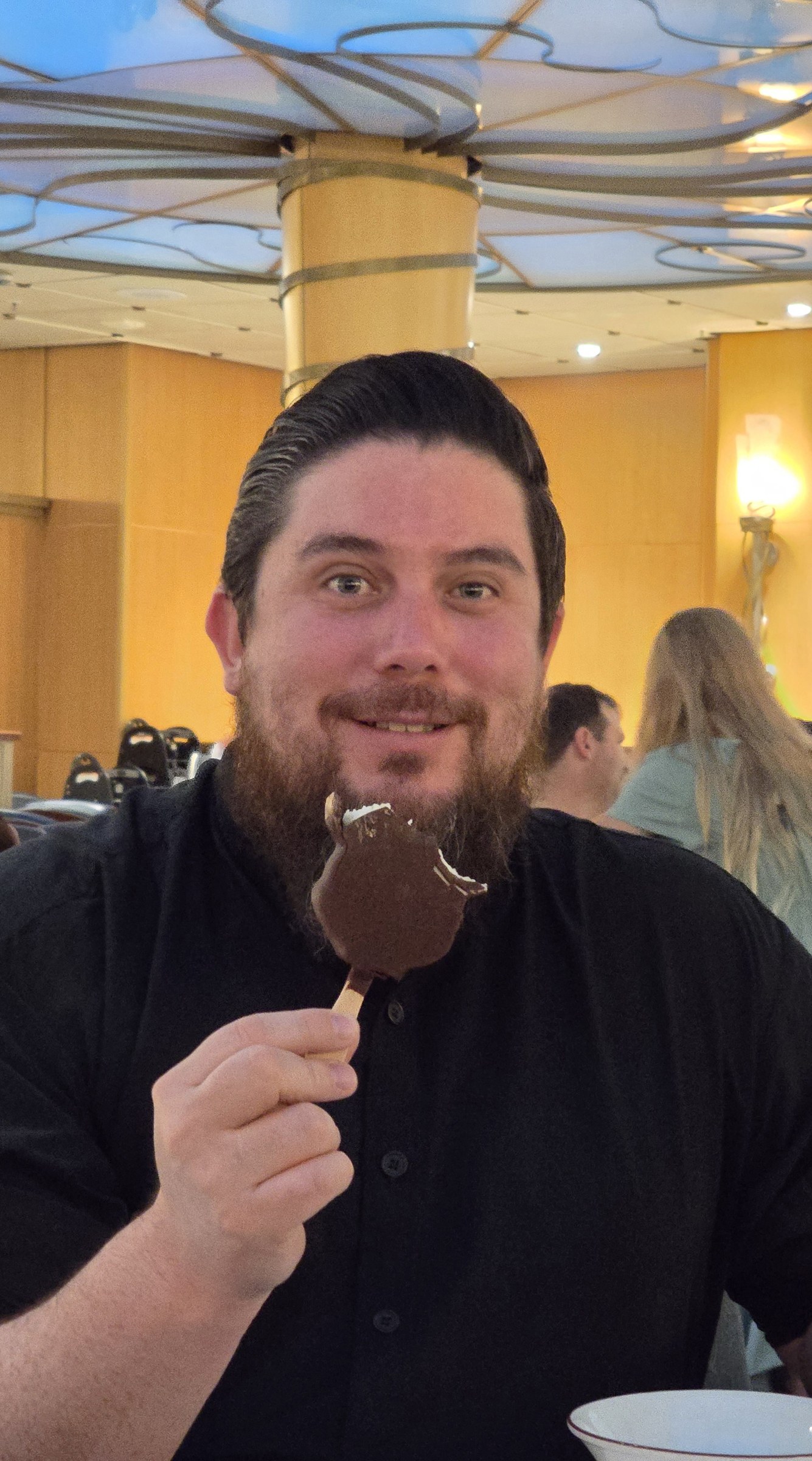 Alex with a Mickey bar