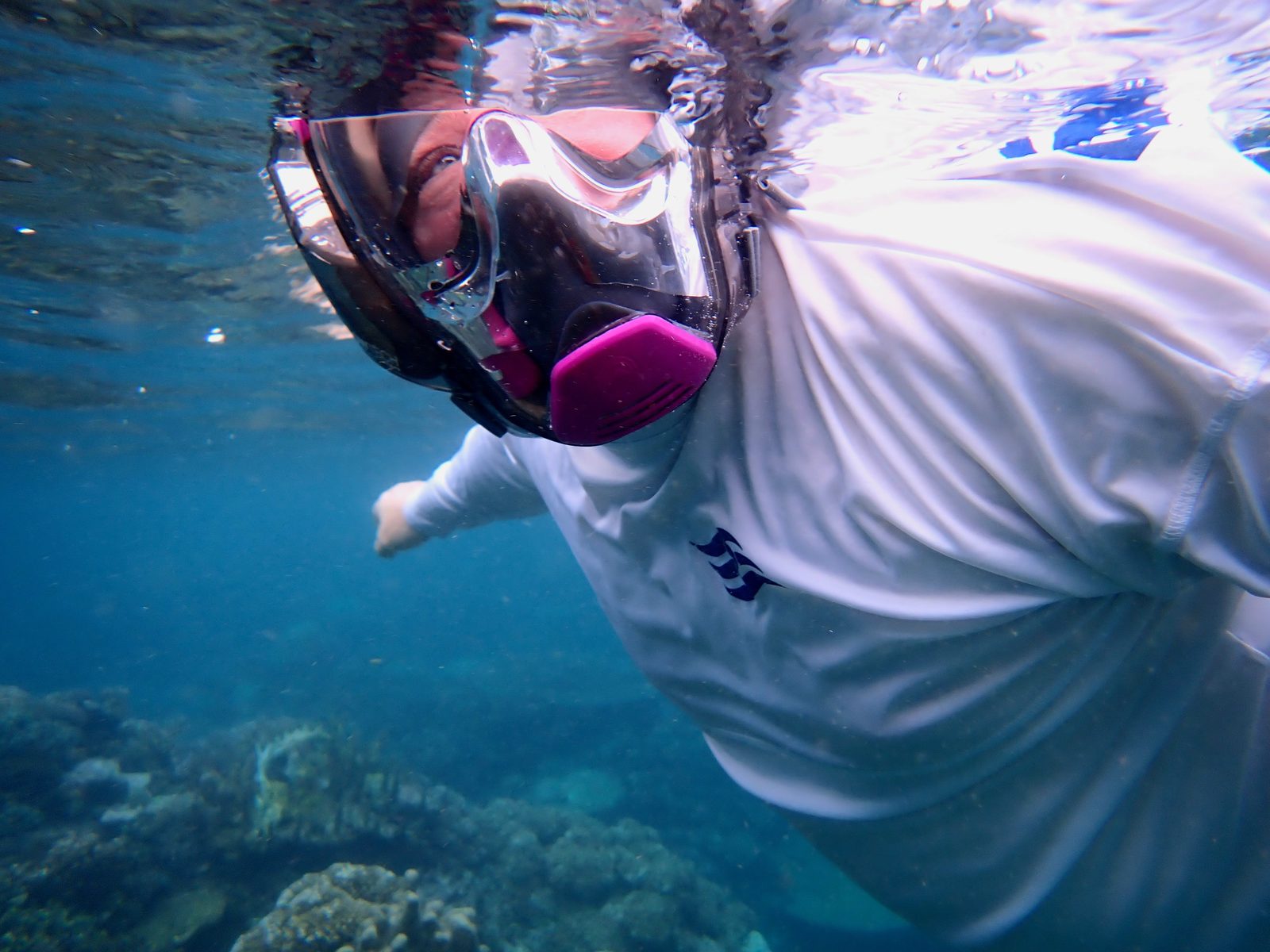 Snorkeling over the reef