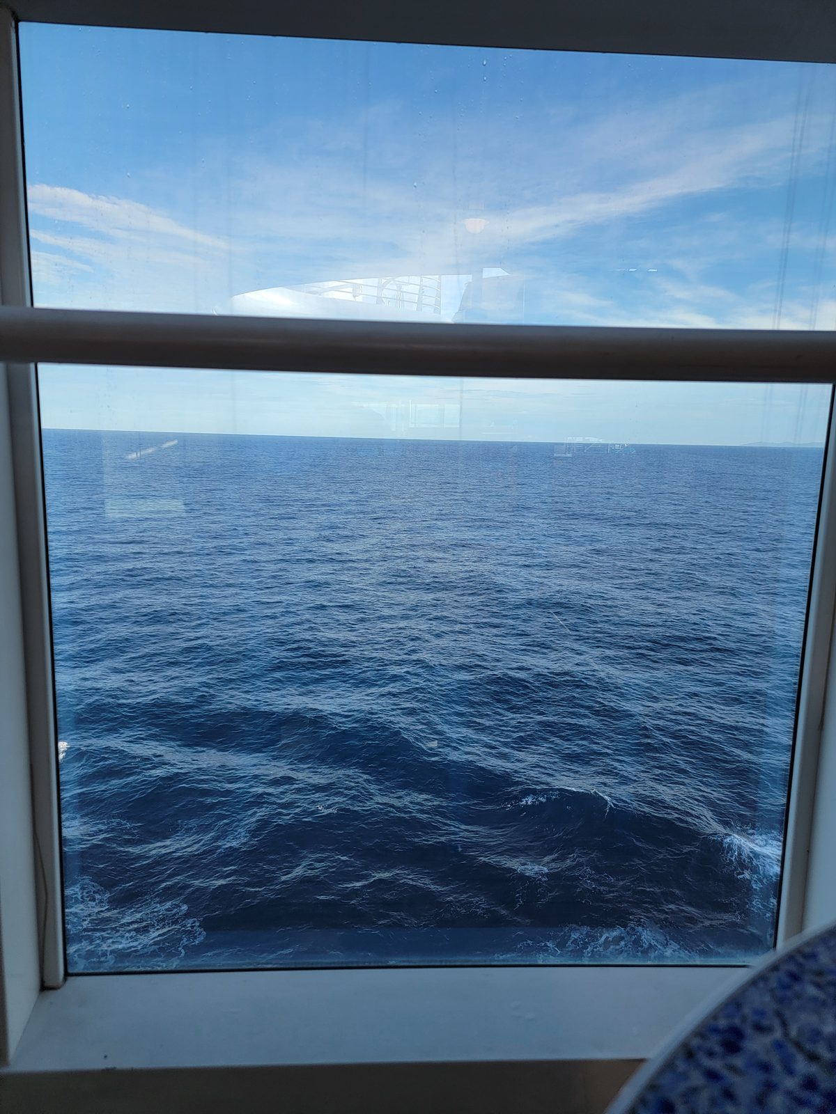 Morning view from the stateroom window
