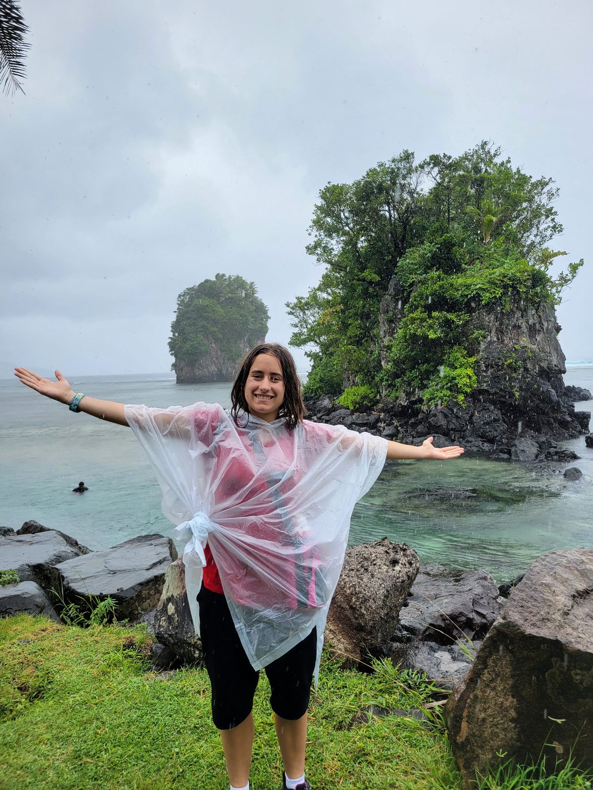 Flowerpot Rock in the pouring rain