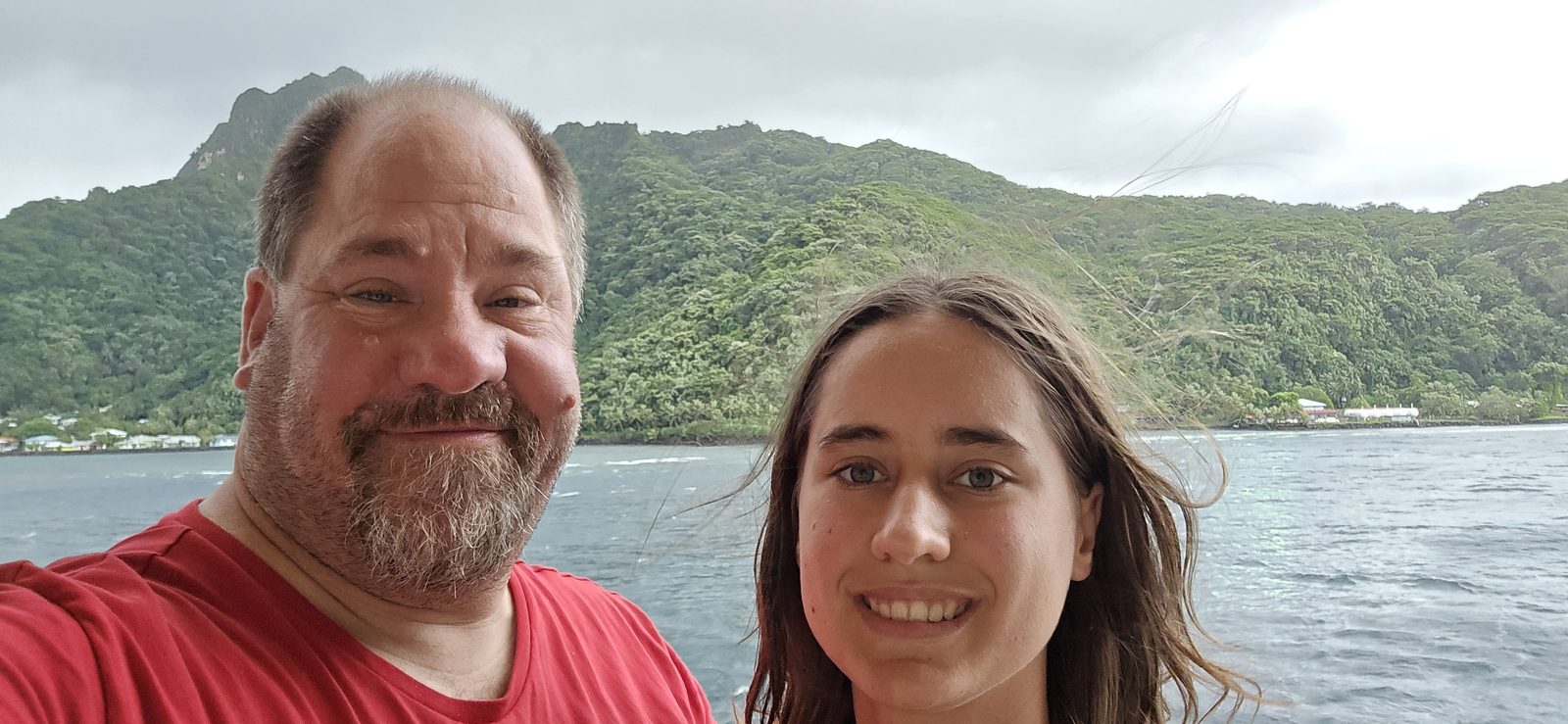 Sailing away from Pago Pago