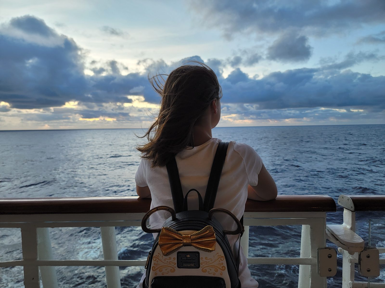 Kathy watching the sunset