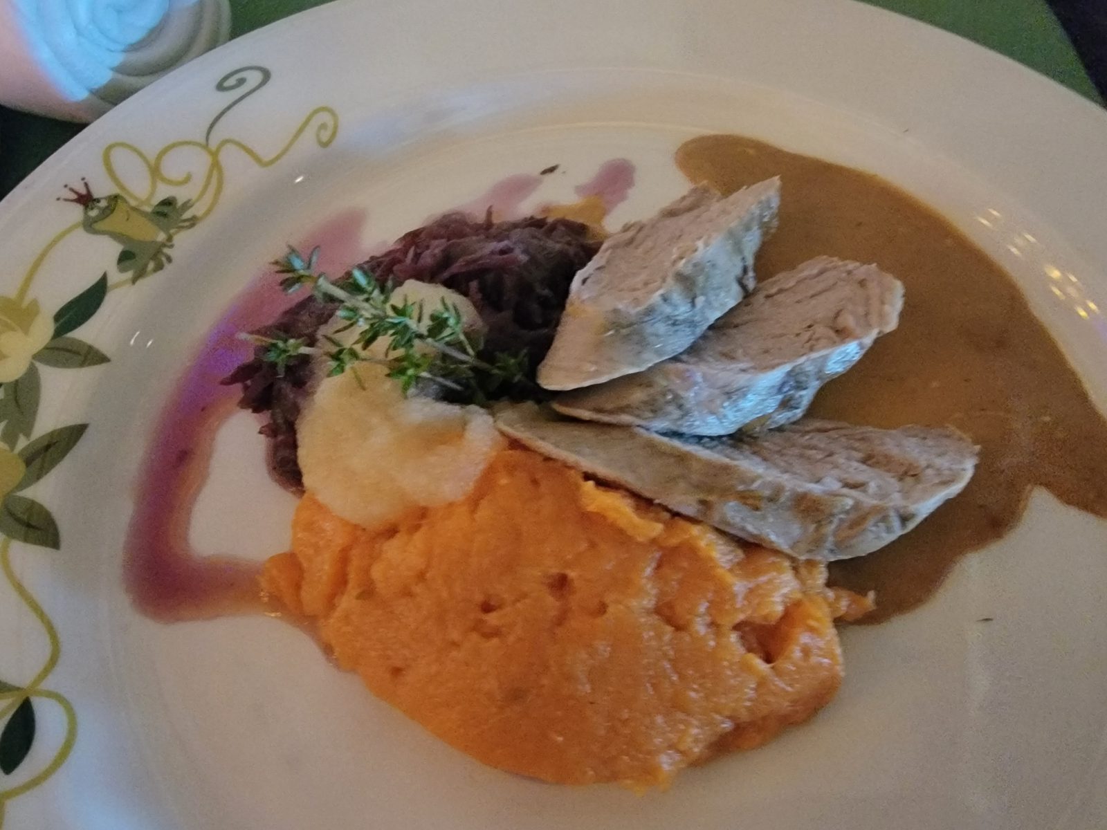 Fish plated at dinner
