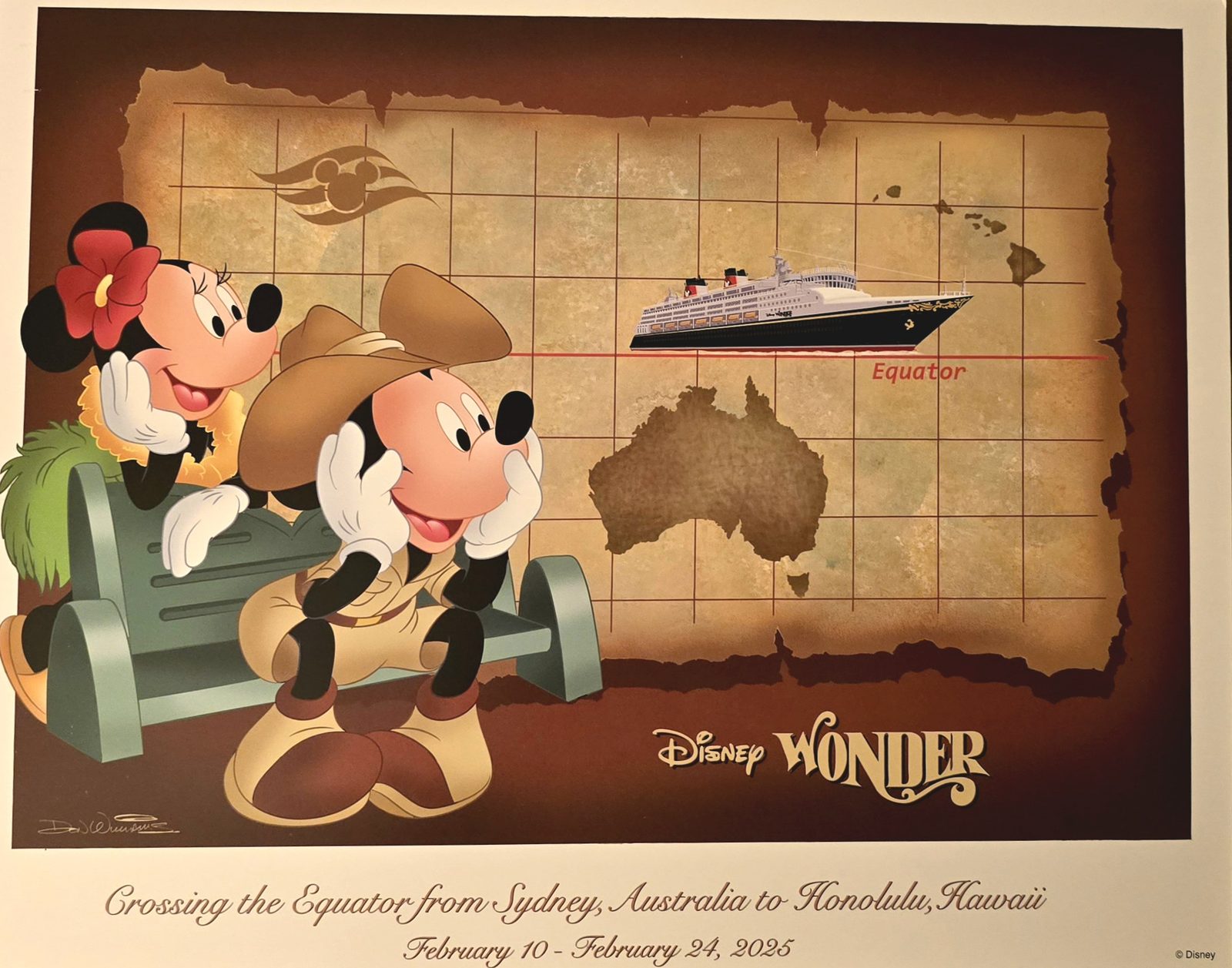 Crossing the Equator poster from the Wonder