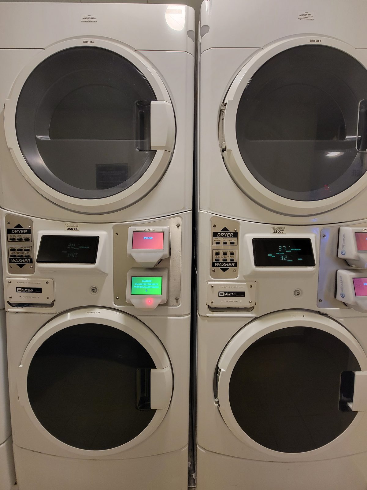 The laundry machines on the Wonder at 5 a.m.