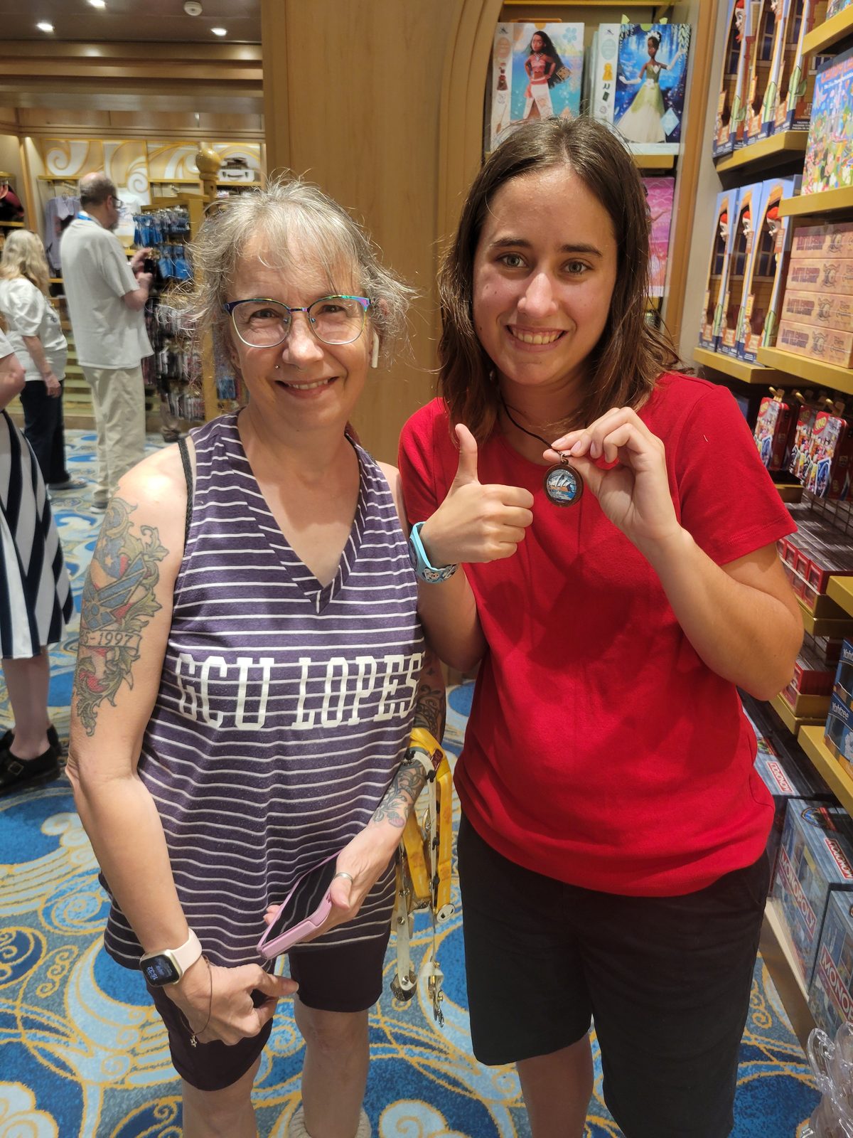 Lisa and Kathy share a heart