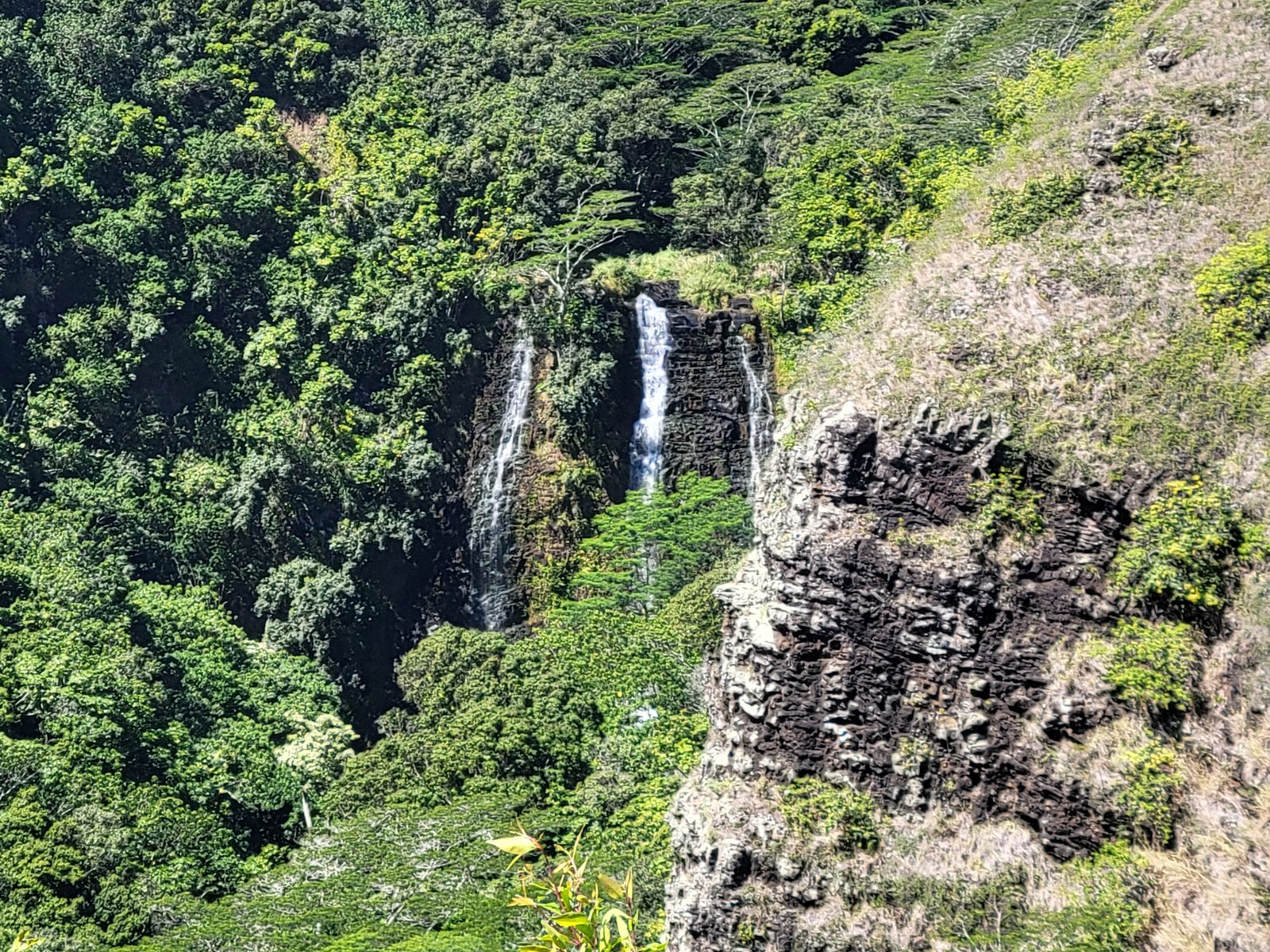 A waterfall along the Wailua River on Kauai