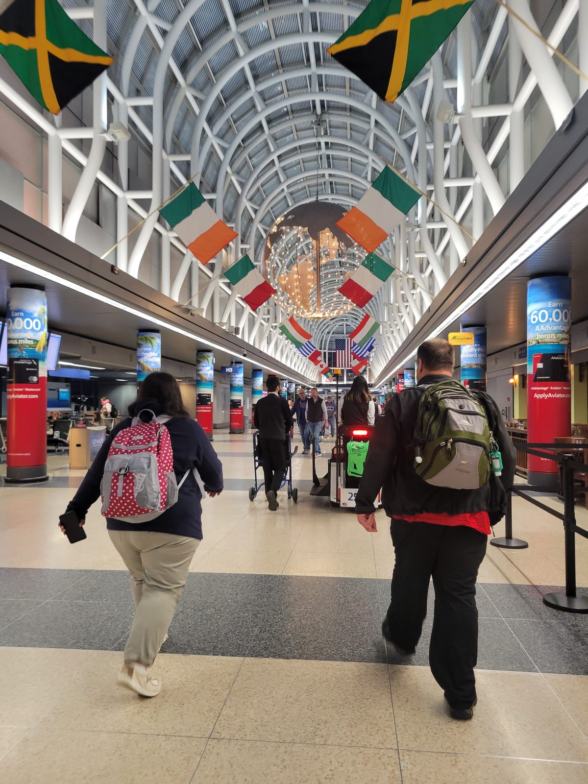 The colorful tunnel at O'Hare