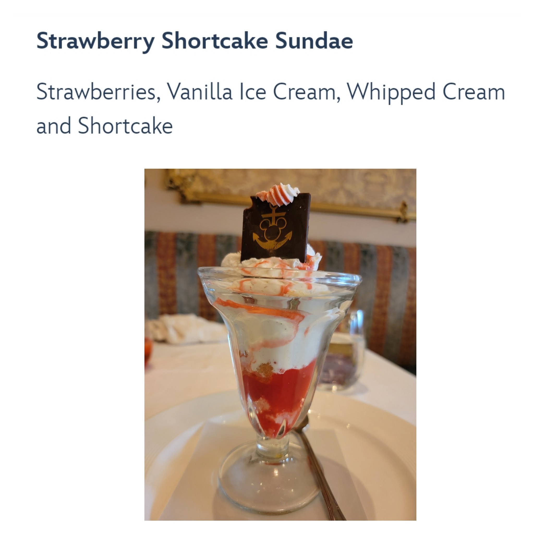 Strawberry shortcake sundae at Royal Palace
