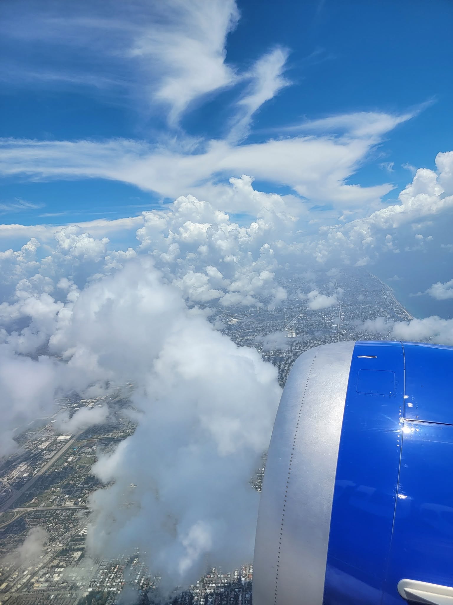 Climbing out over the Florida coast