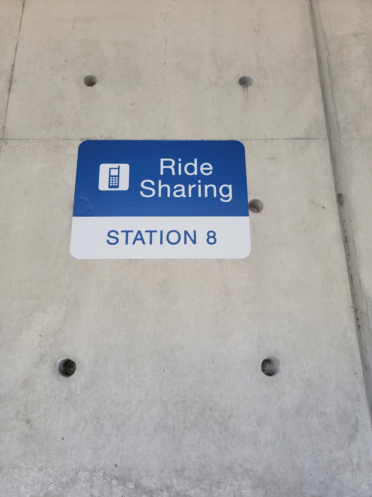 Ride-sharing pickup at the airport