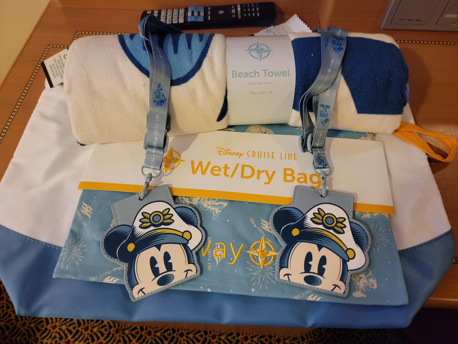 Wet/Dry bags waiting as a welcome gift