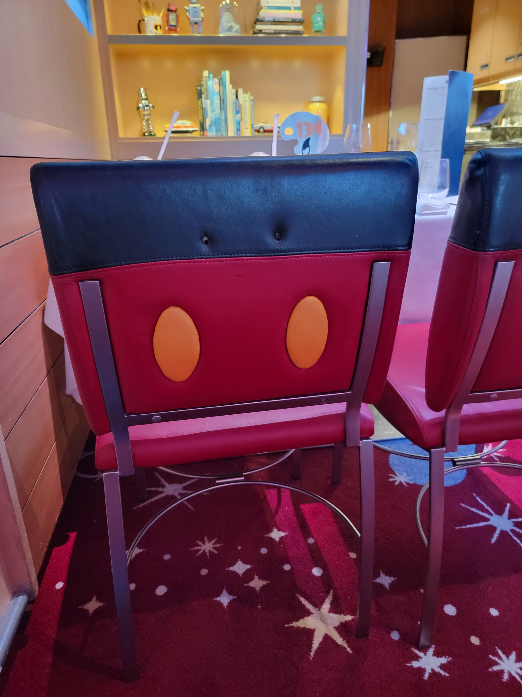 The Mickey chairs at Animator's Palate