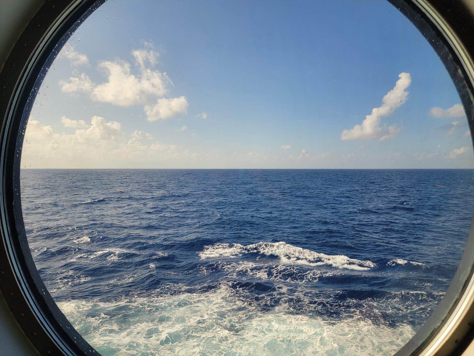 Open water through the porthole