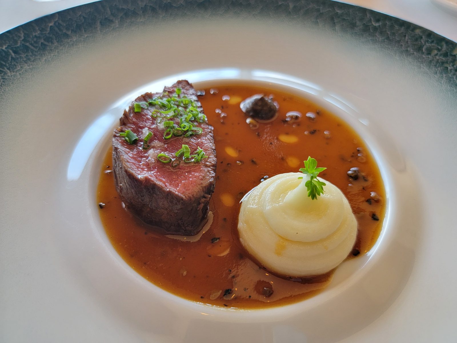 The steak course at our Remy lunch