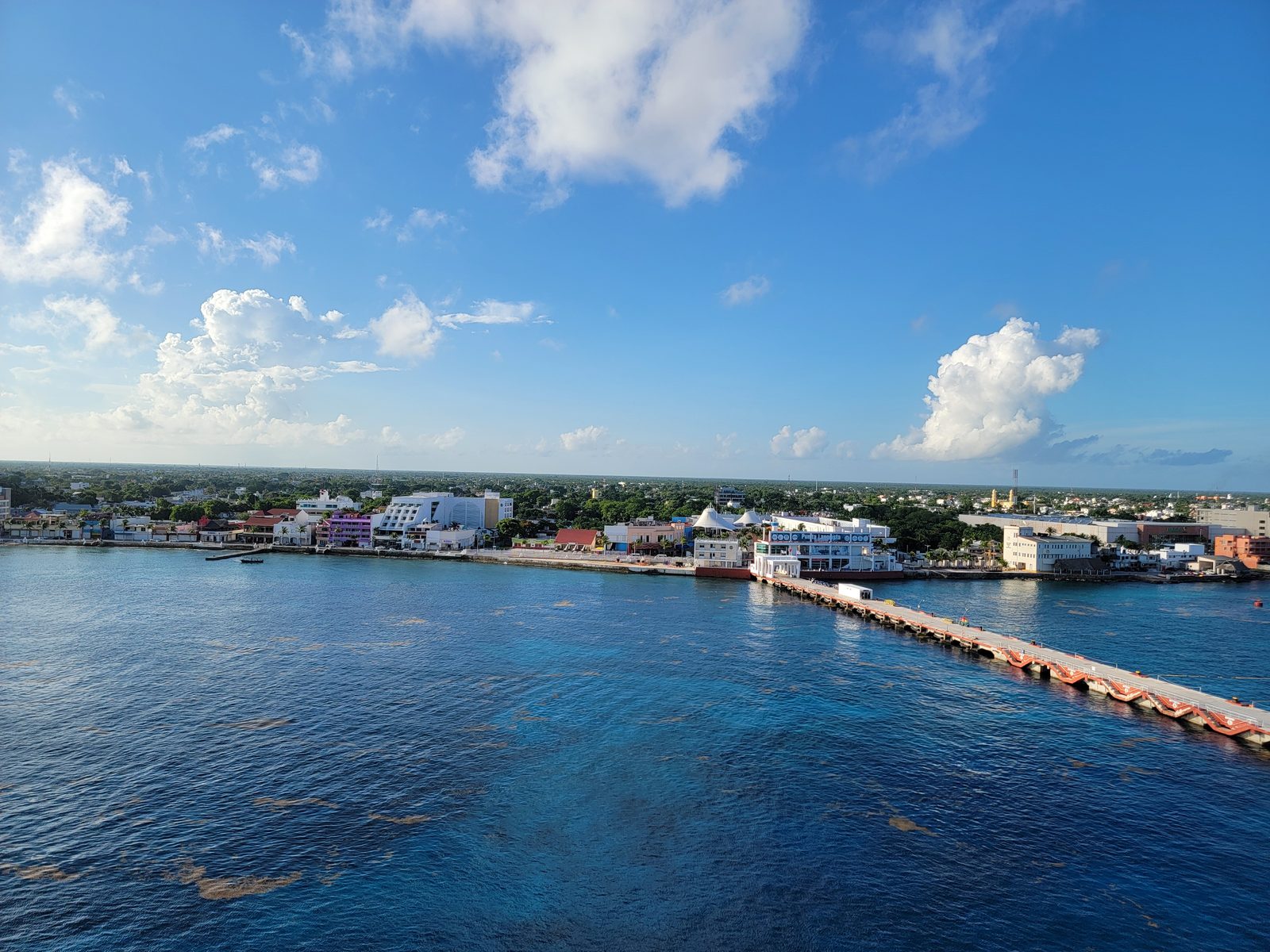 Cozumel seen from the ship