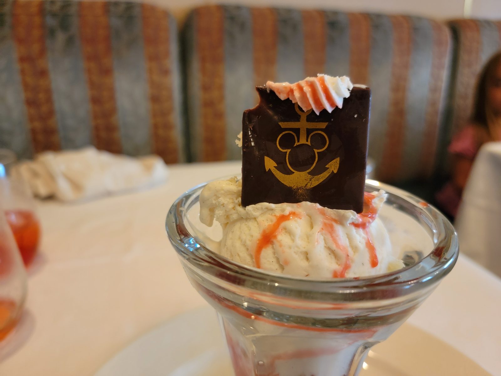 Mickey sundae for dessert