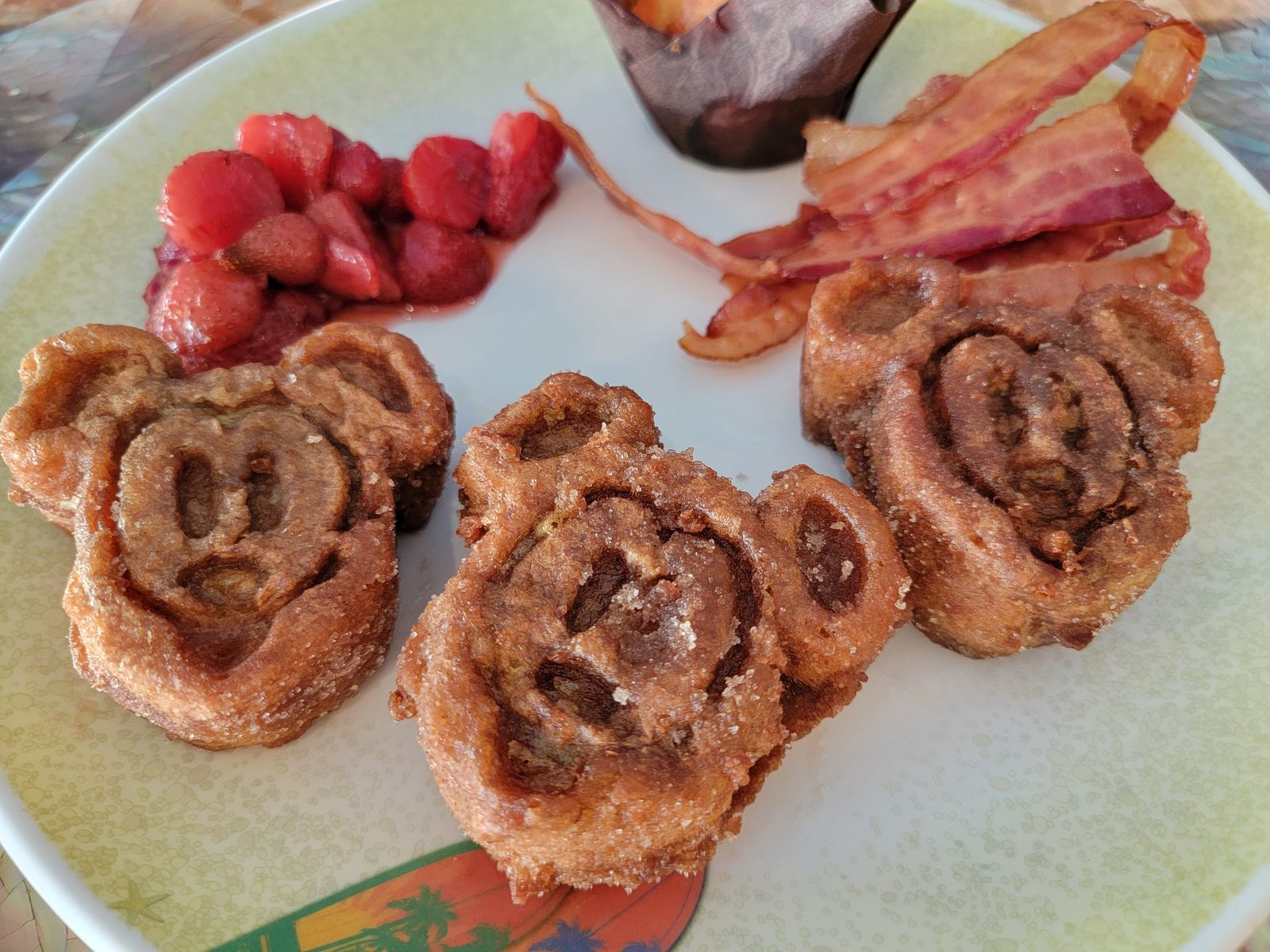 Churro Mickey waffles on Castaway Cay day