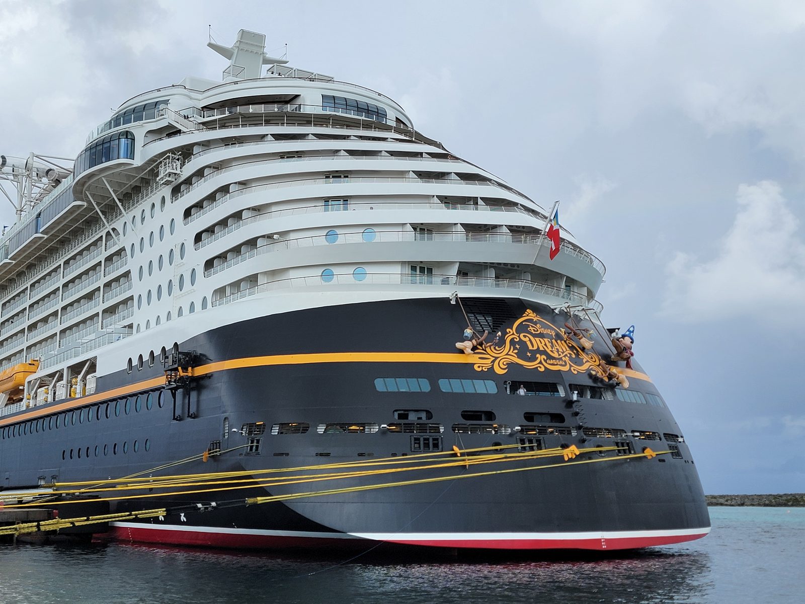 The Disney Dream docked at Castaway Cay