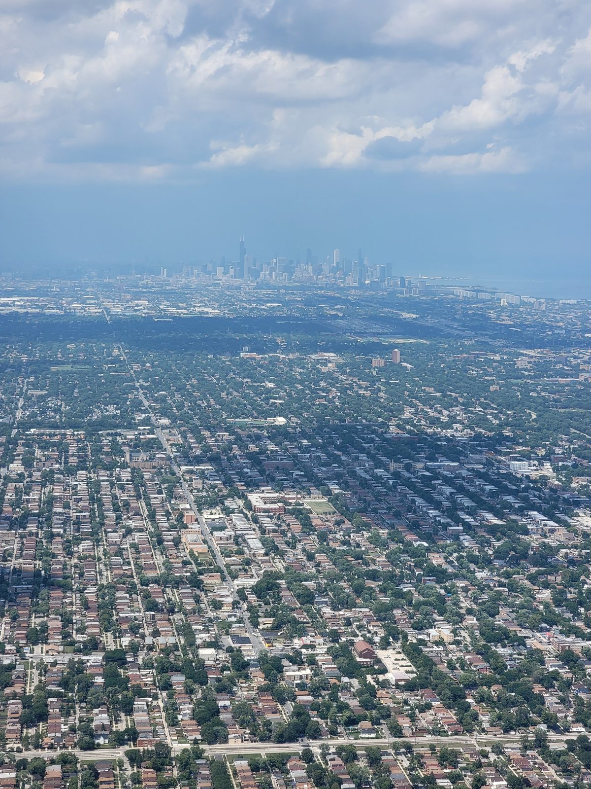 Downtown Chicago from the plane. Almost home!