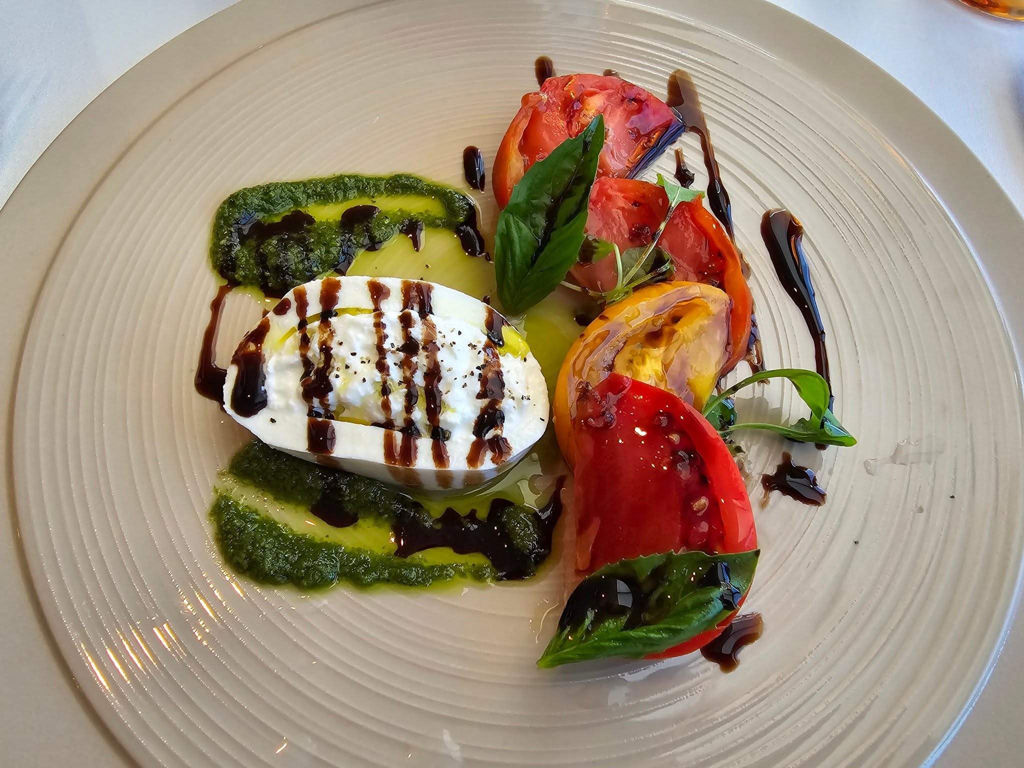 Burrata and tomato at Palo