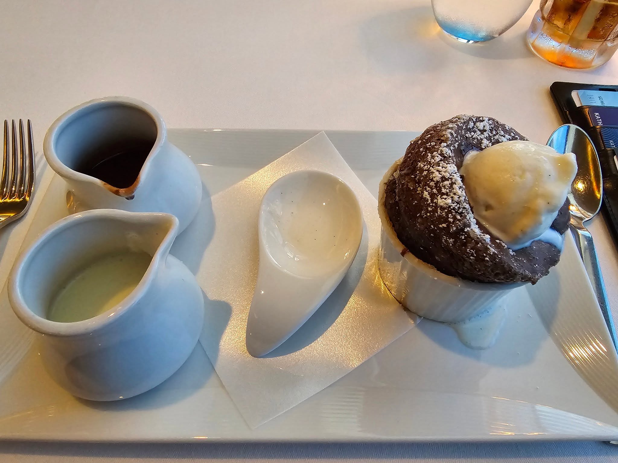 Chocolate souffle at Palo