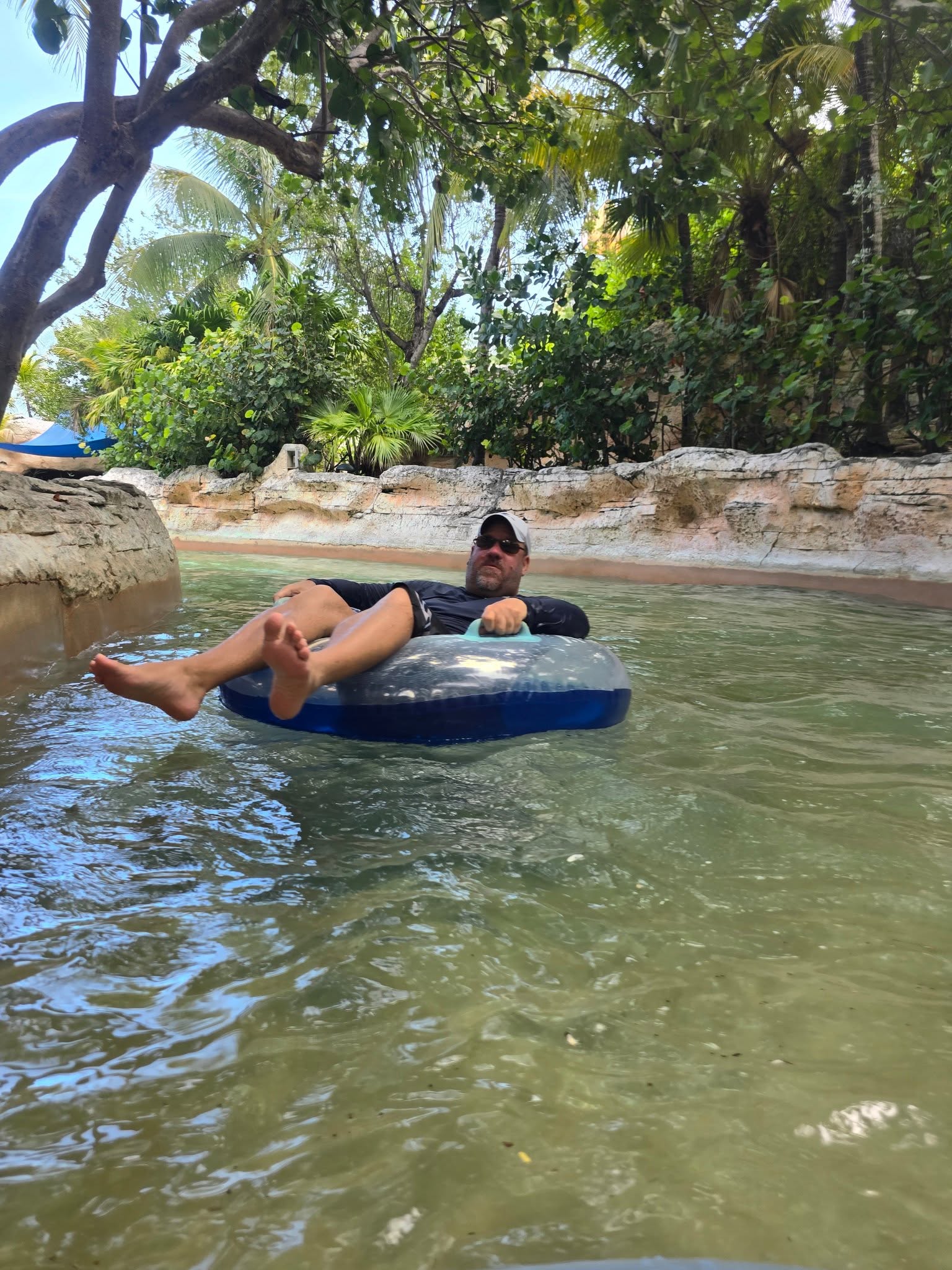 Michael on the river rapids at Aquaventure